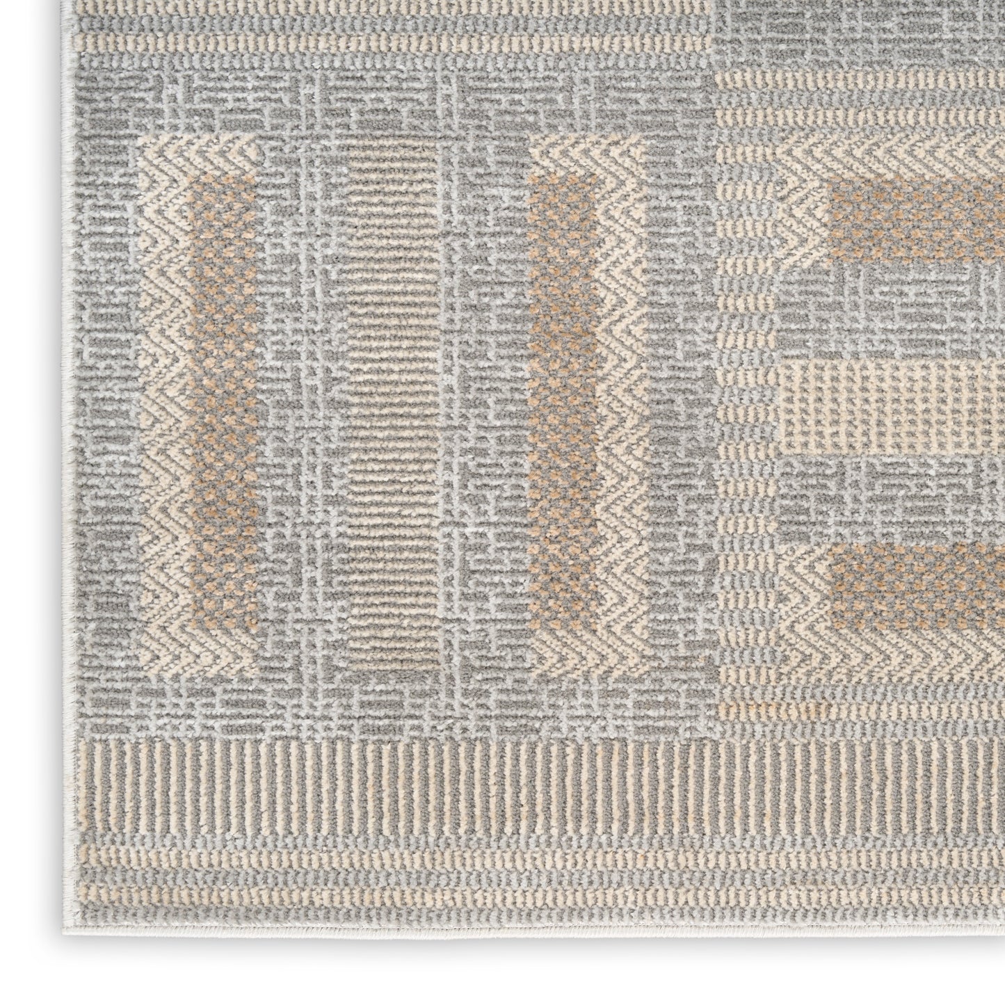 Nourison Nordic 5' x 7' Grey Multicolor Modern Indoor Rug