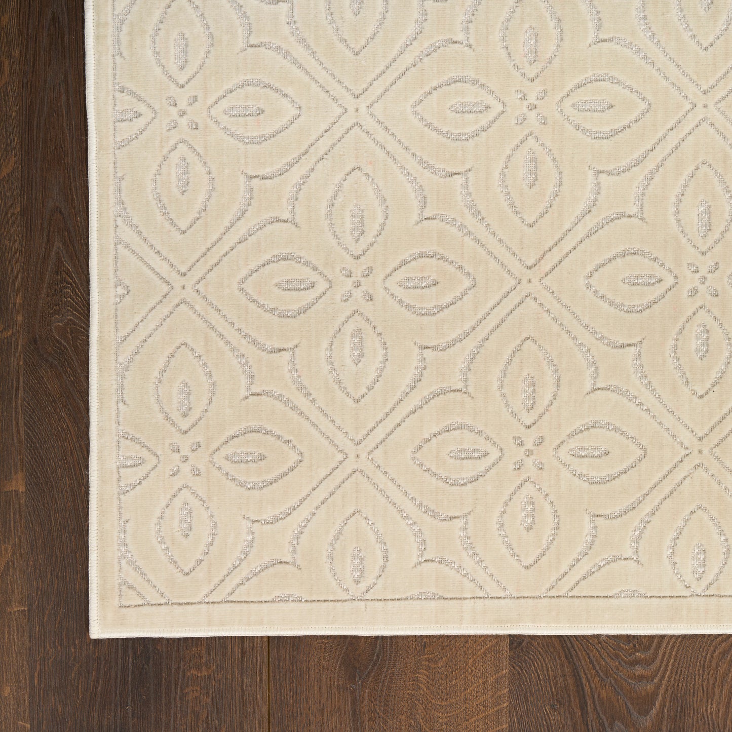 Nourison Washable Charm 2' x 6' Ivory Contemporary Indoor Rug