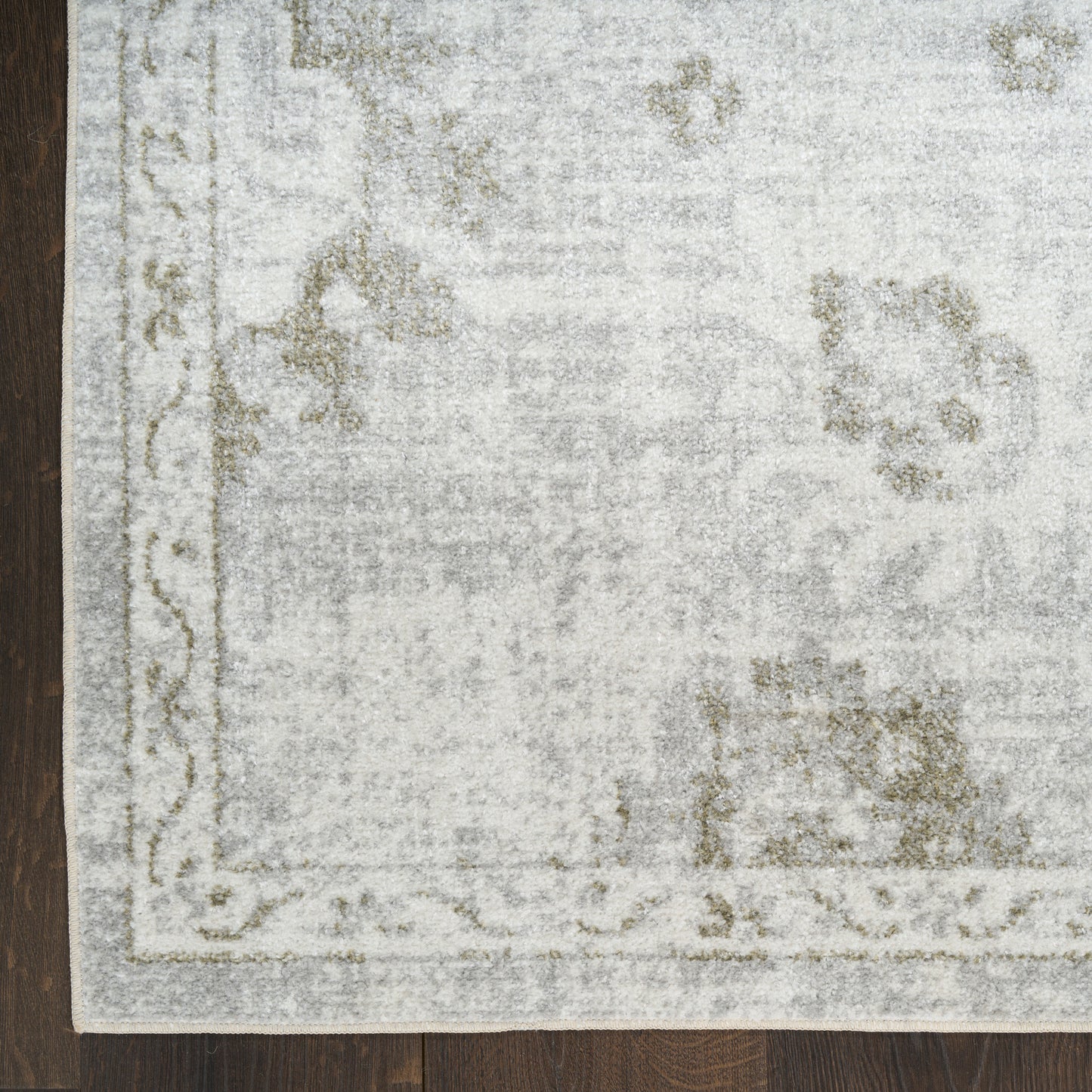 Nourison Astra Machine Washable 2' x 6' Ivory Vintage Indoor Rug