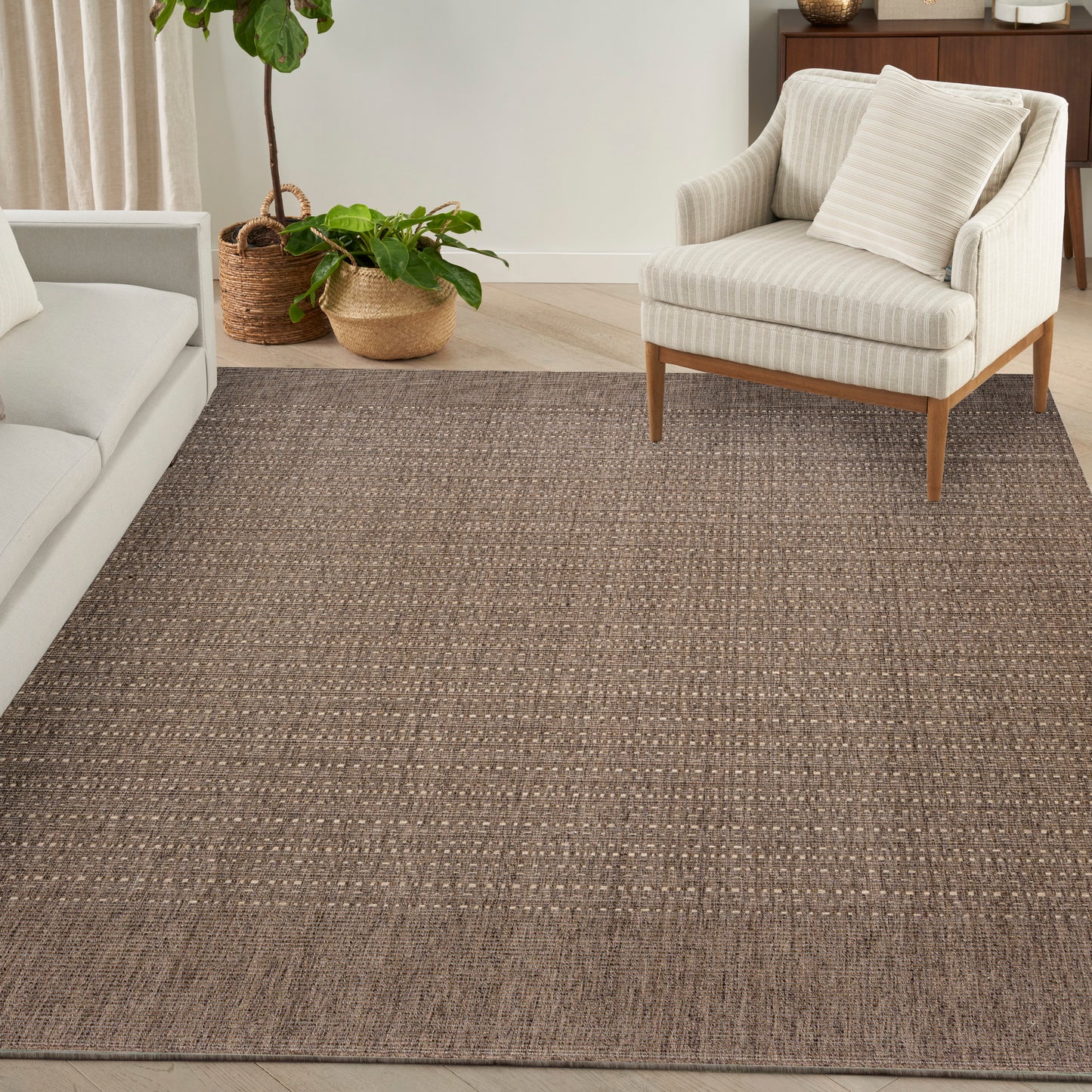 Nourison Tulum 9' x 12' Brown Outdoor Rug