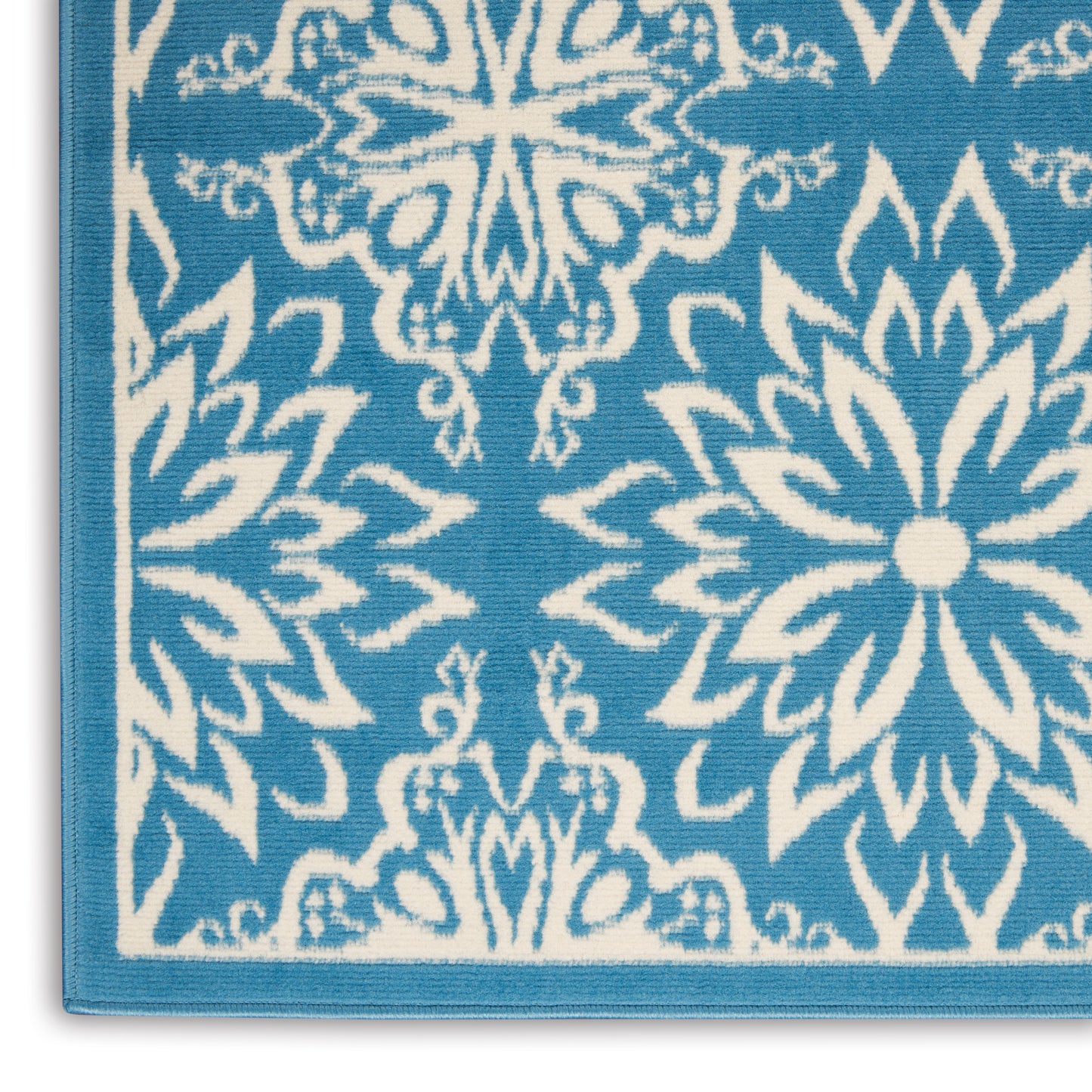 Nourison Jubilant 5'3" x 7'3" Ivory Blue Farmhouse Indoor Rug