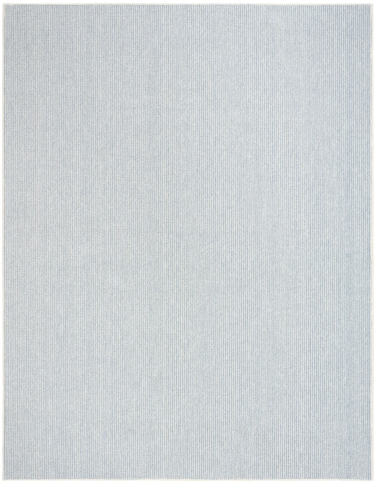 Nourison Natural Texture 5'3" x 7' Ivory Blue Farmhouse Indoor Rug