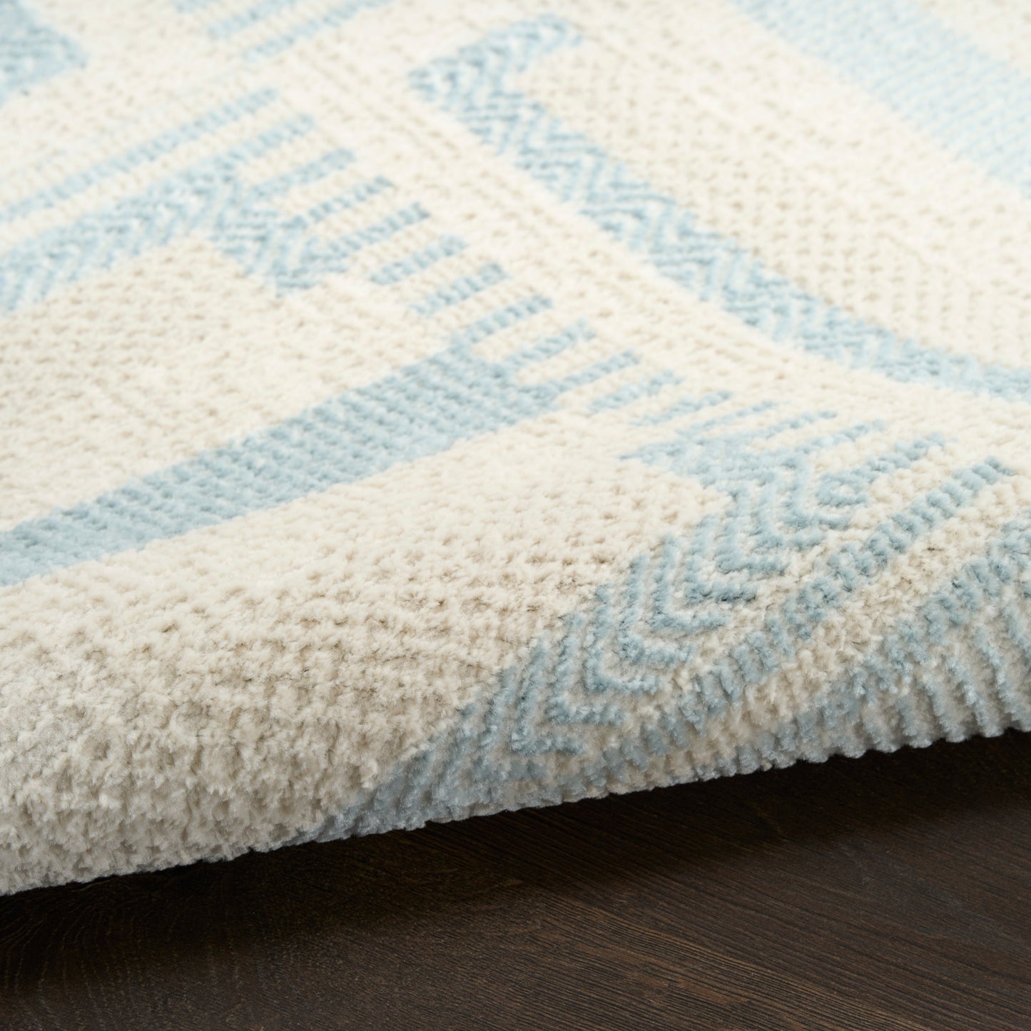 Nourison Nordic 5' x 7' Ivory Blue Modern Indoor Rug