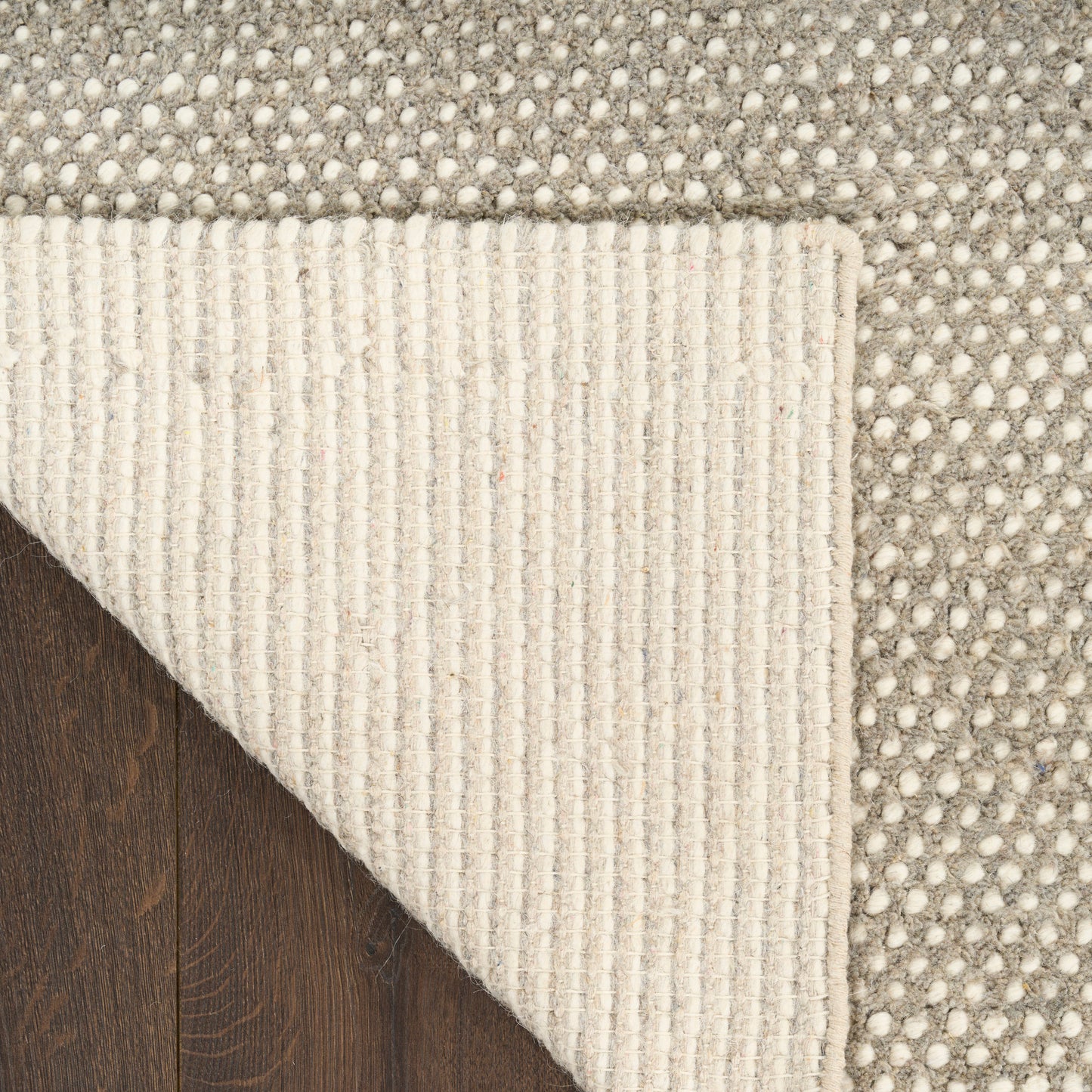 DKNY Pure Rows 9'9" x 13'9" Ivory Grey Farmhouse Indoor Rug