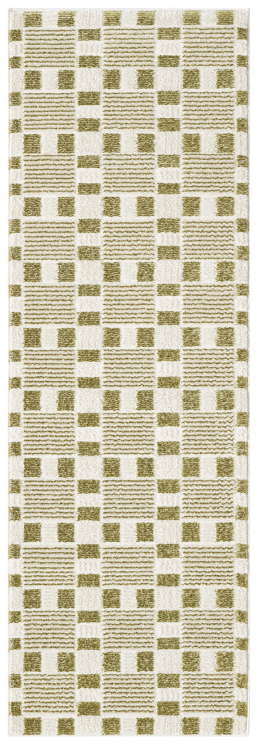 Nourison Nordic 2' x 6' Green Modern Indoor Rug