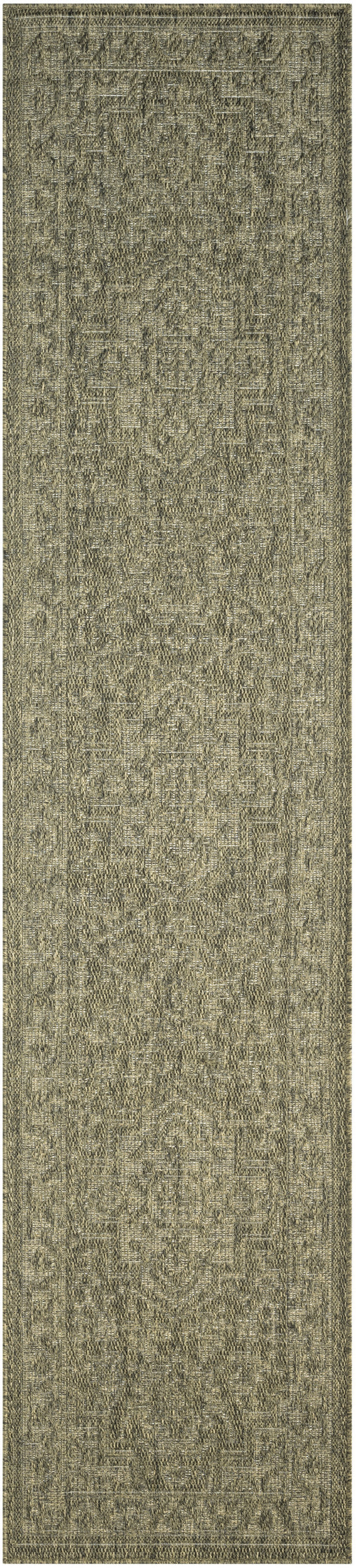 Nourison Tulum 2' x 6' Olive Outdoor Rug