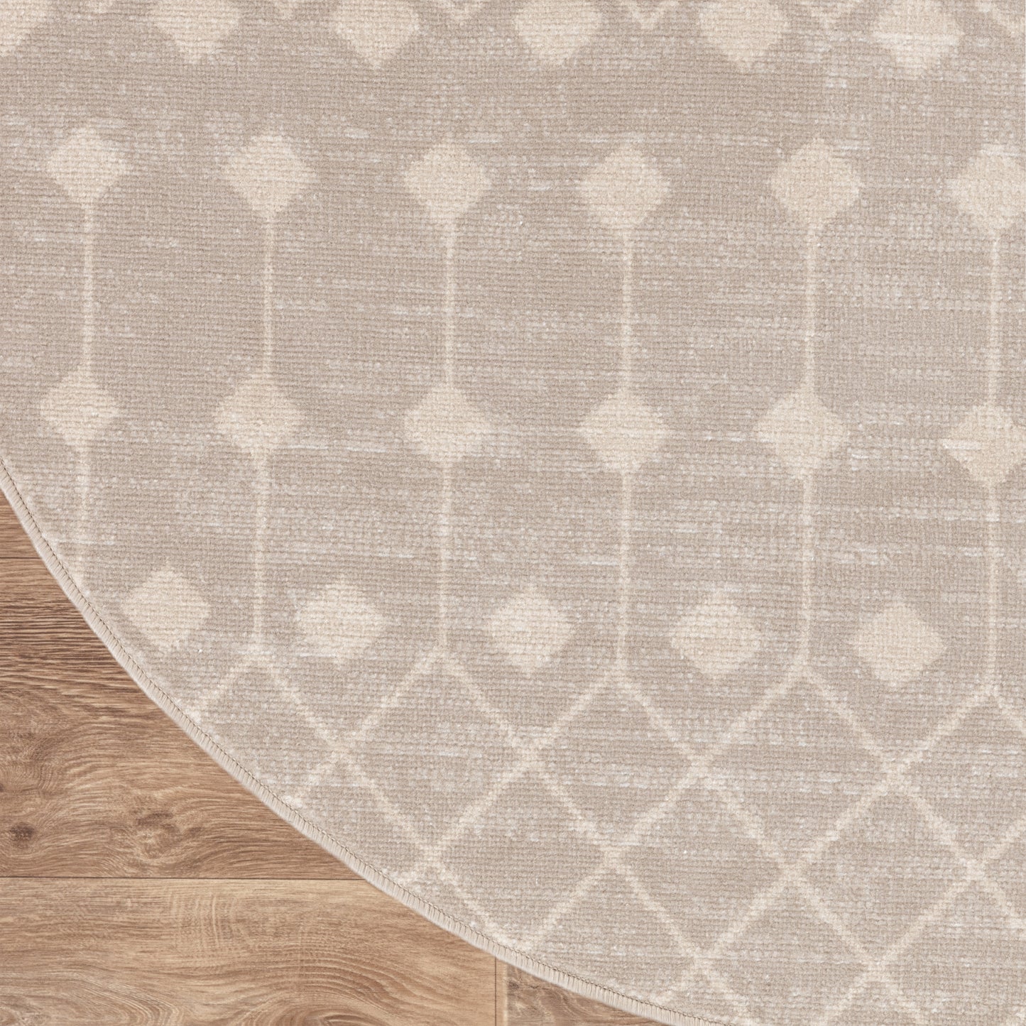 Nourison Grafix 8' x Round Beige Bohemian Indoor Rug