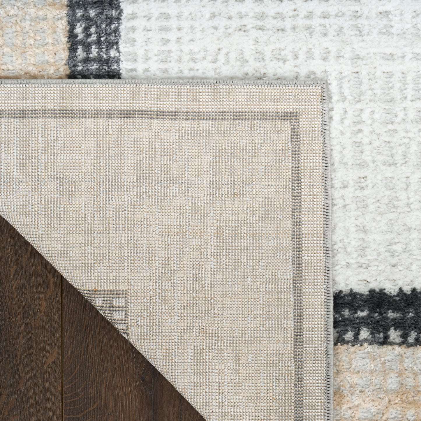 Nourison Dekor 7'10" x 9'10" Grey Charcoal Modern Indoor Rug