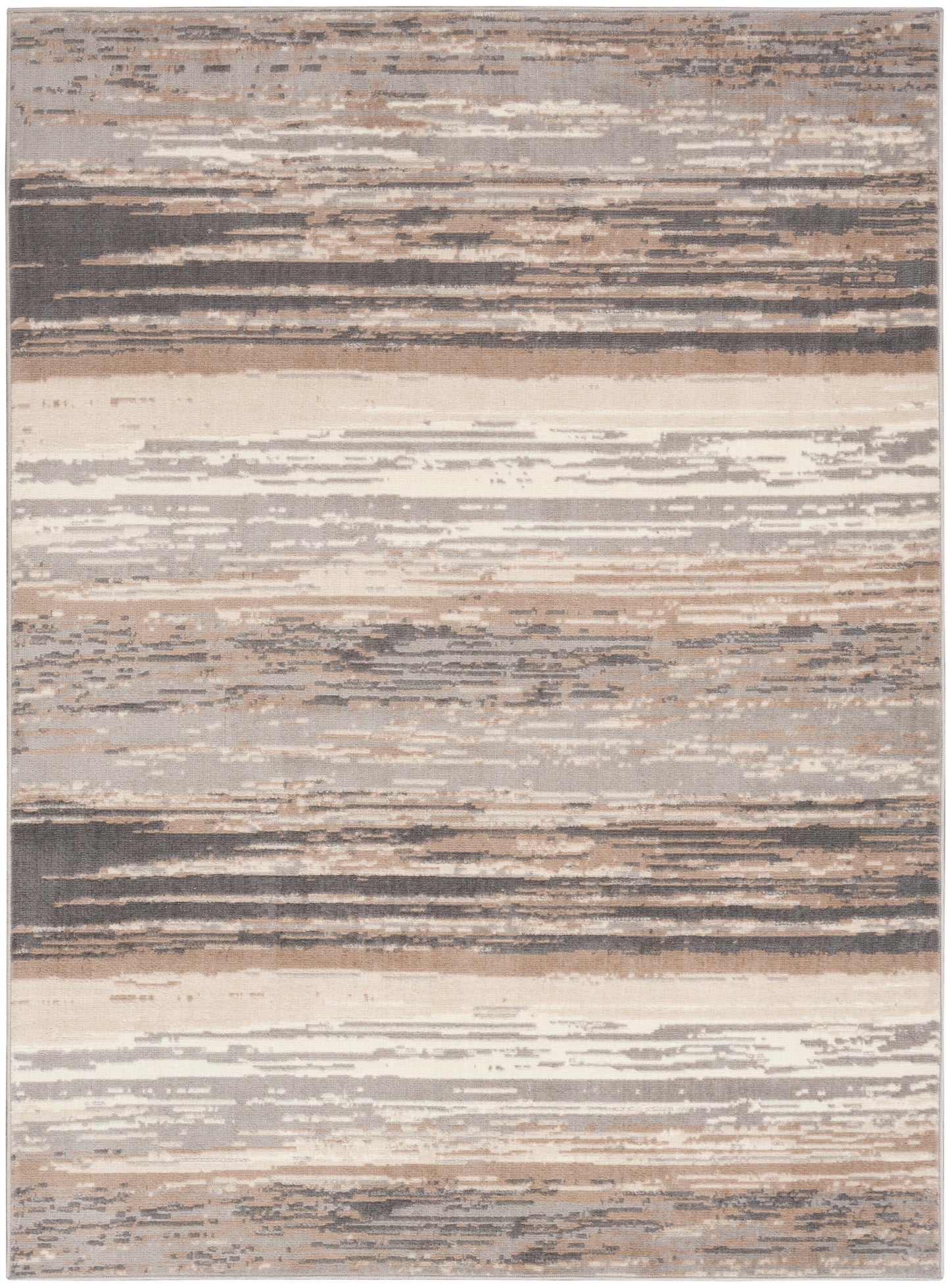 Nourison Jubilant 7'10" x 9'10" Grey Beige Modern Indoor Rug