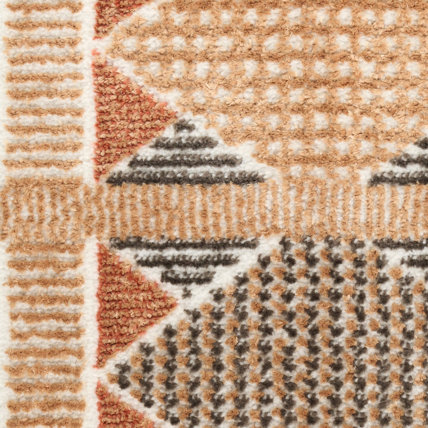 Nourison Nordic 5' x 7' Rust Multicolor Modern Indoor Rug