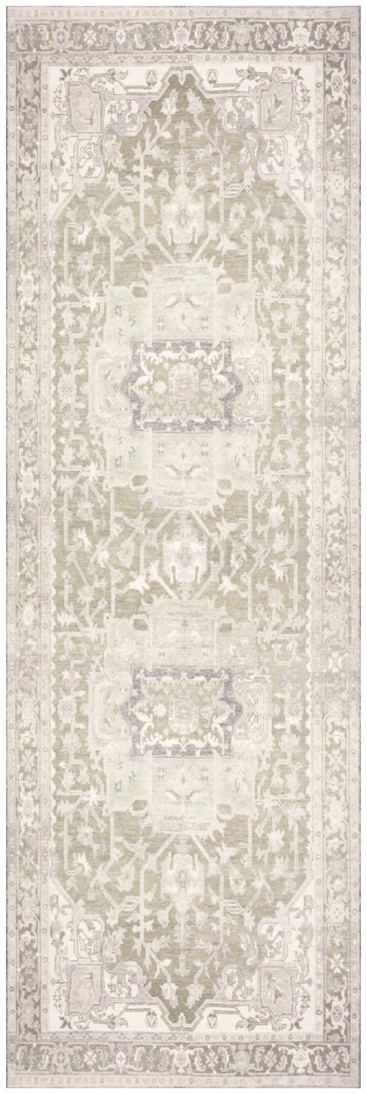 Nourison Vintage Washables 2' x 6' Green Vintage Indoor Rug