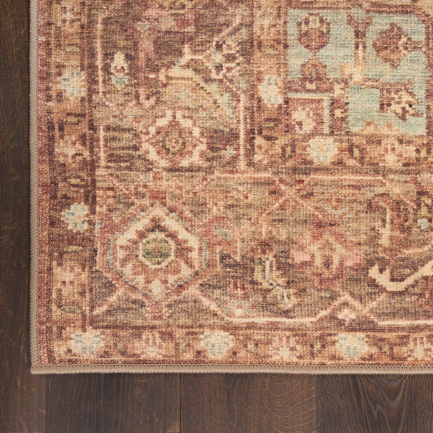 Nourison Vintage Washables 2'2" x 8' Gold Vintage Indoor Rug