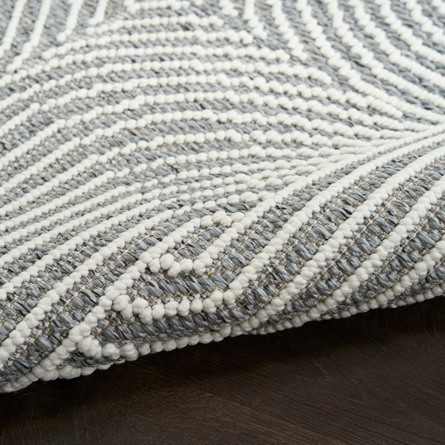 Nourison Natural Texture 7'10" x 9'10" Charcoal Ivory Modern Indoor Rug