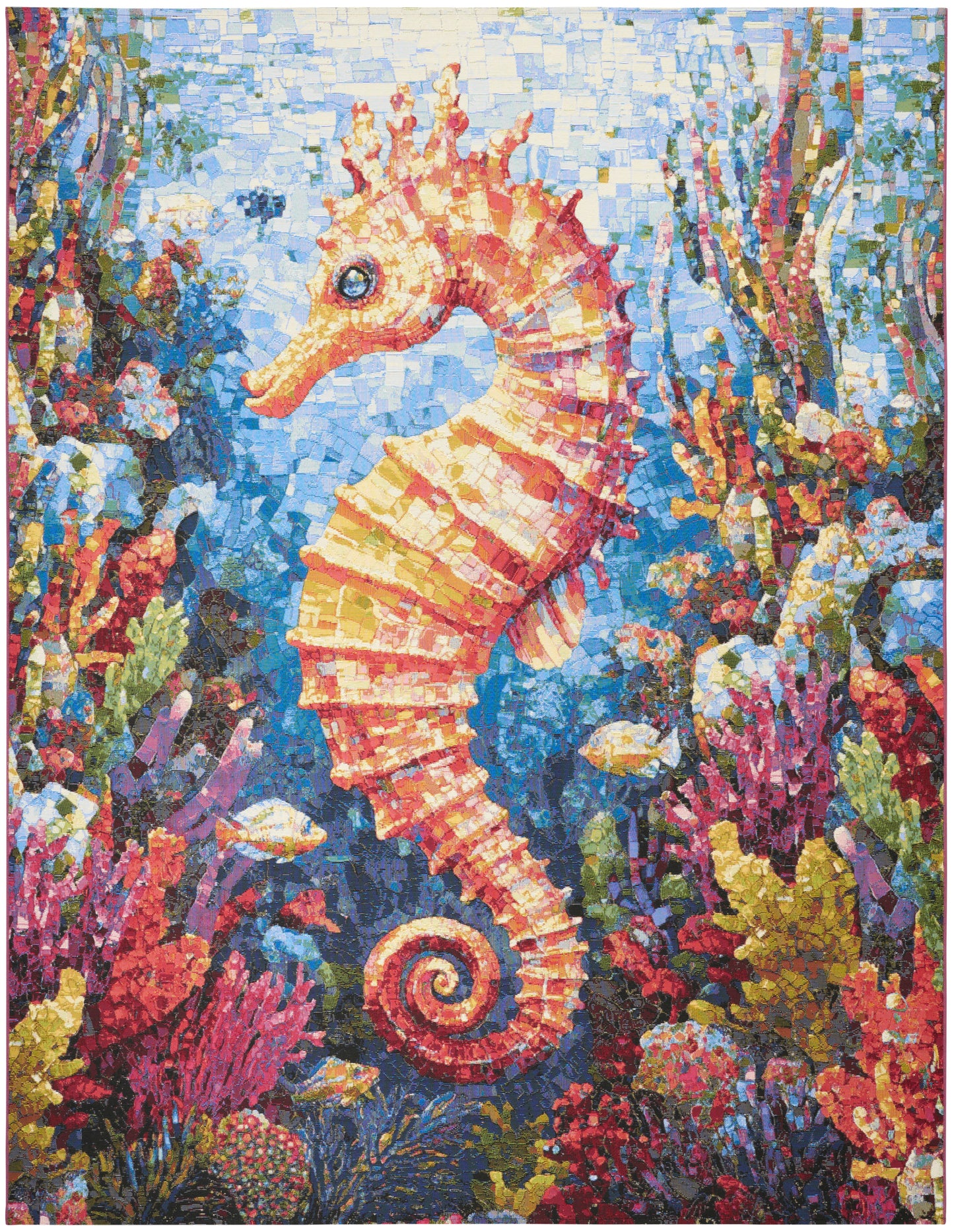 Nourison Color Splash 5'3" x 7'3" Multicolor Coastal, Nautical & Beach Rug