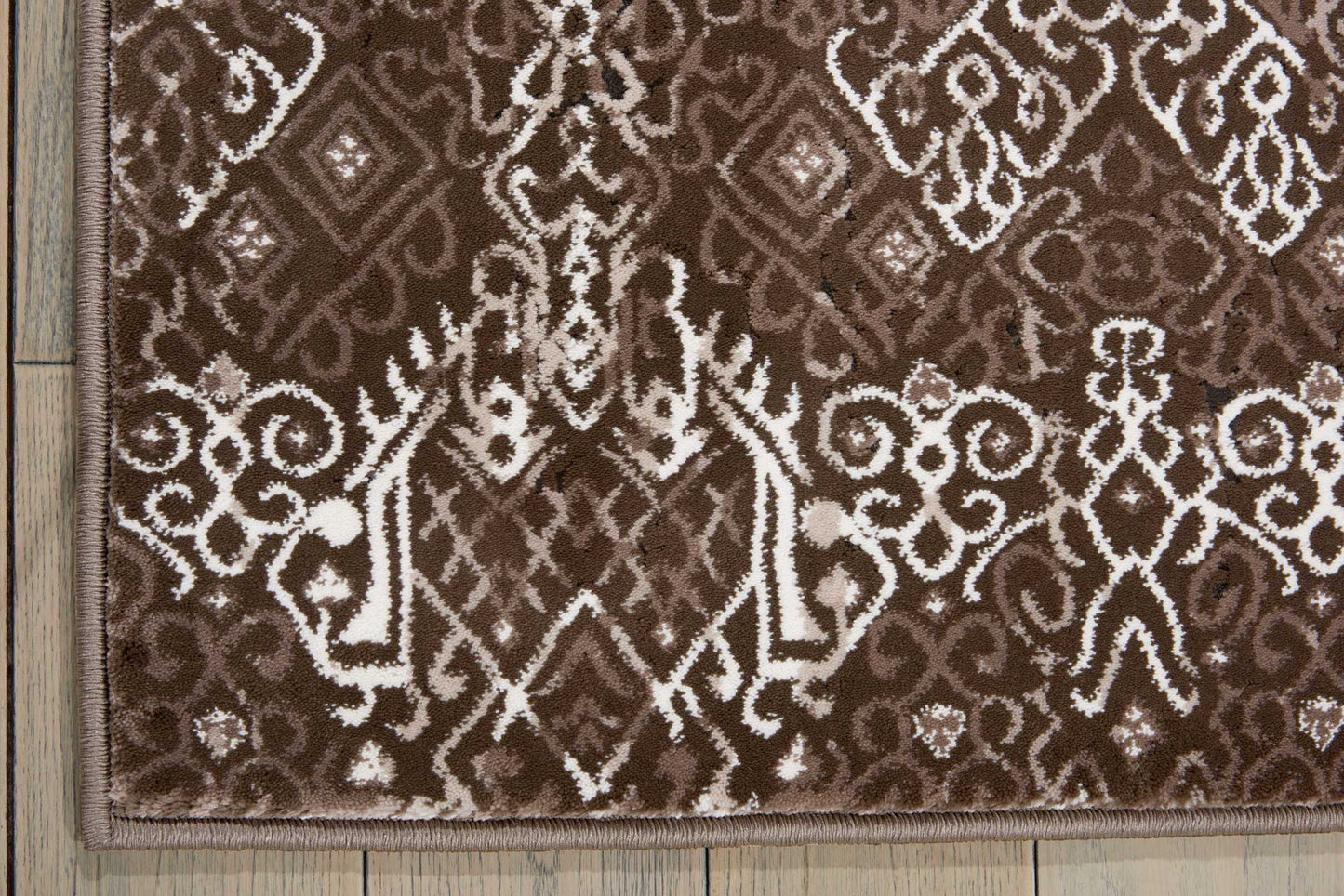 Nourison Karma 9'3" x 12'9" Mocha Vintage Indoor Rug
