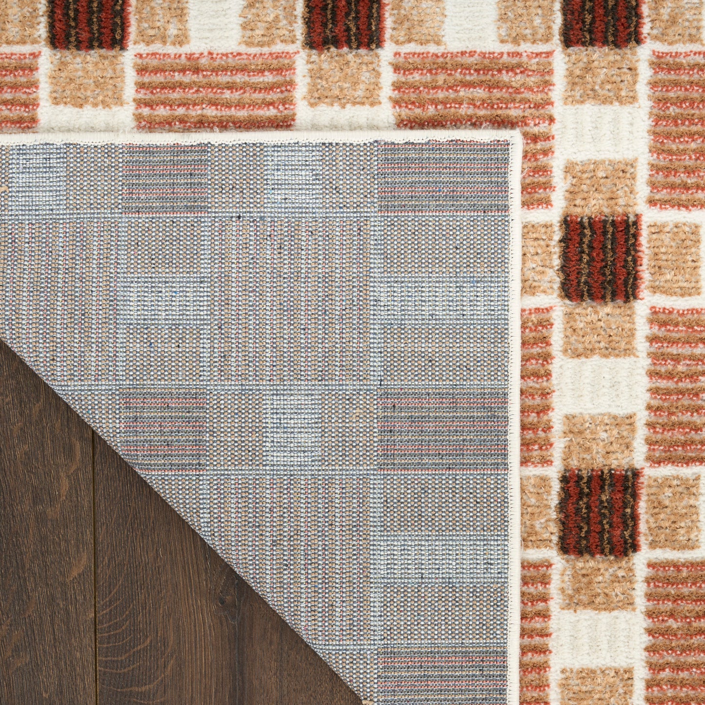 Nourison Nordic 2' x 6' Rust Modern Indoor Rug