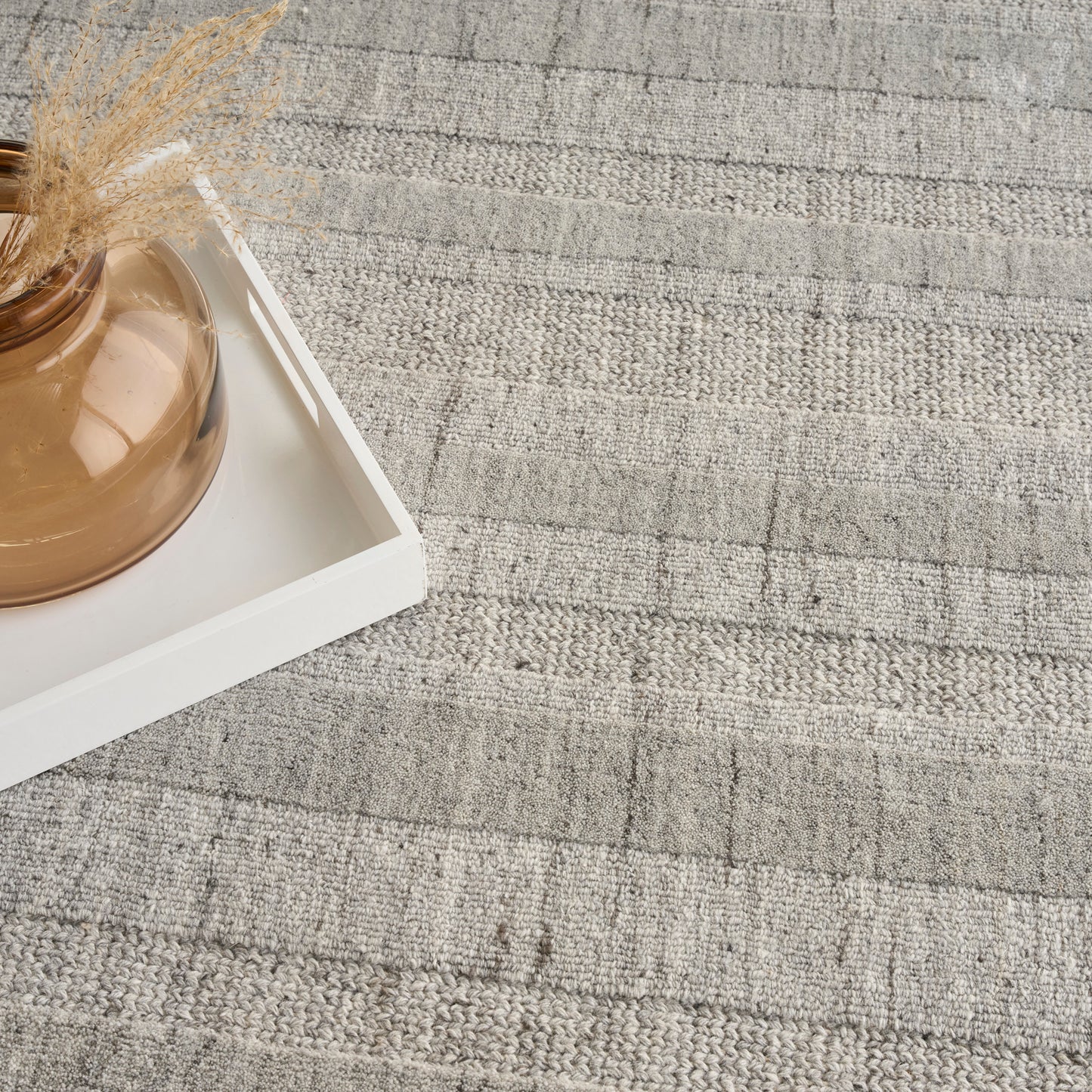 DKNY Pure Multi Weave 9'9" x 13'9" Grey Contemporary Indoor Rug