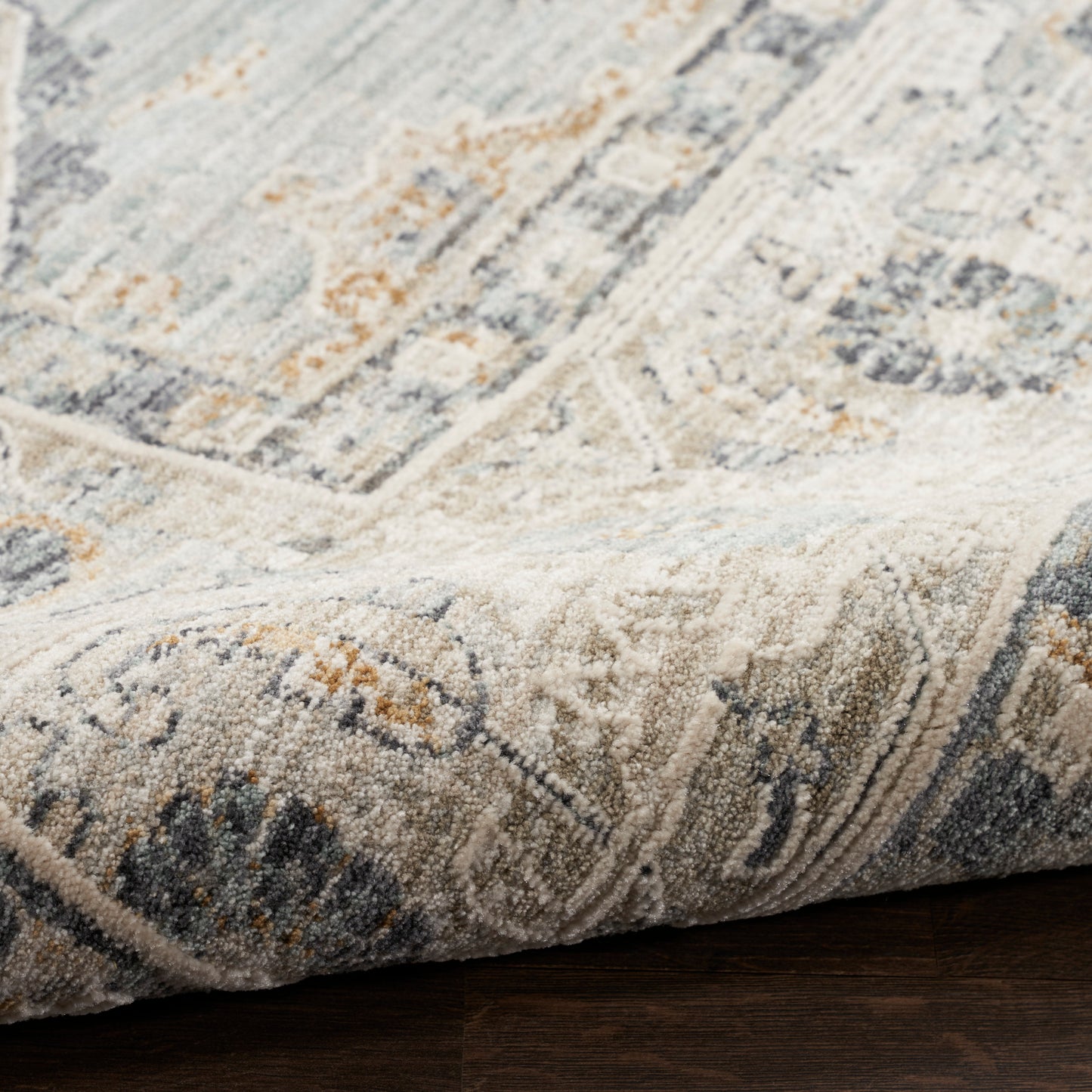 Nourison Lynx 2'3" x 8' Light Blue Vintage Indoor Rug