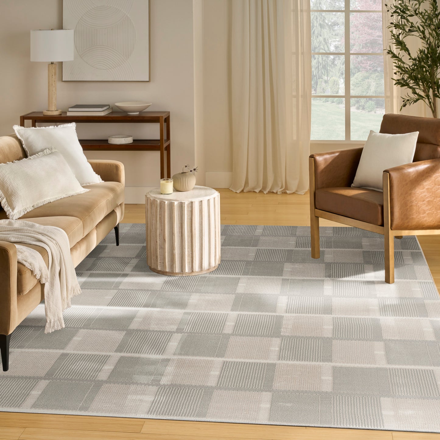 Nourison Nordic 8' x 10' Ivory Grey Modern Indoor Rug