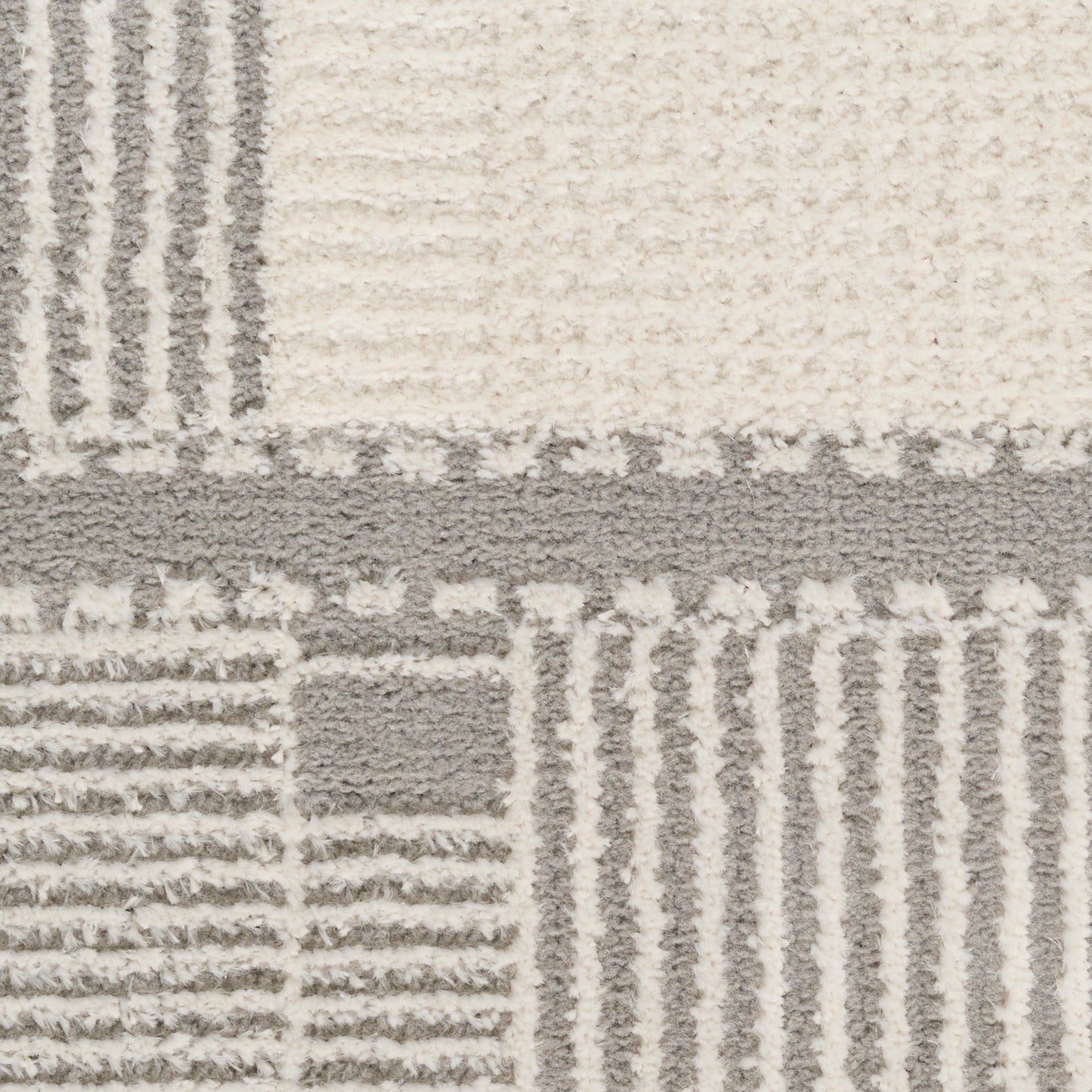 Nourison Nordic 5' x 7' Ivory Grey Modern Indoor Rug