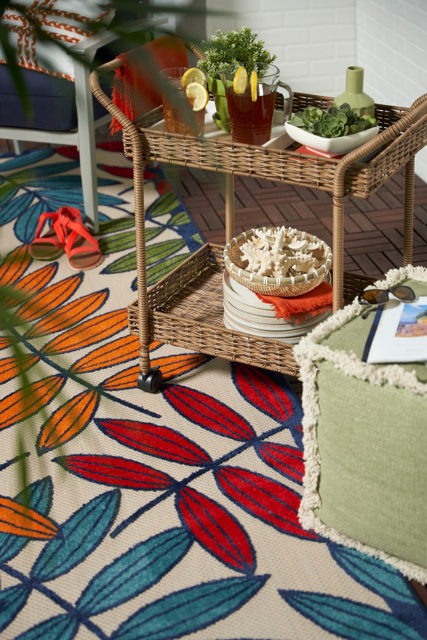 Nourison Aloha 9' x 12' Multicolor Tropical Rug