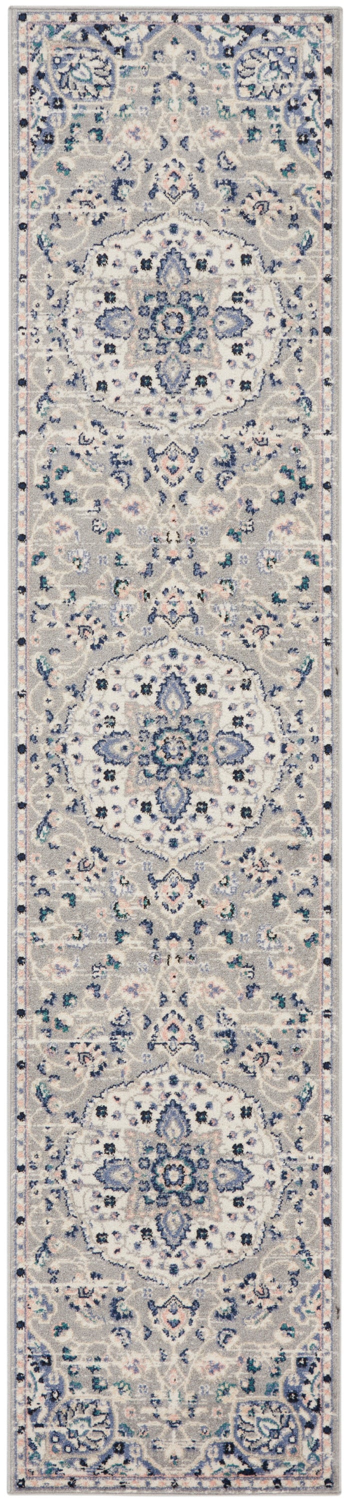 Nourison Passion 2'2" x 10' Grey Beige Transitional Indoor Rug