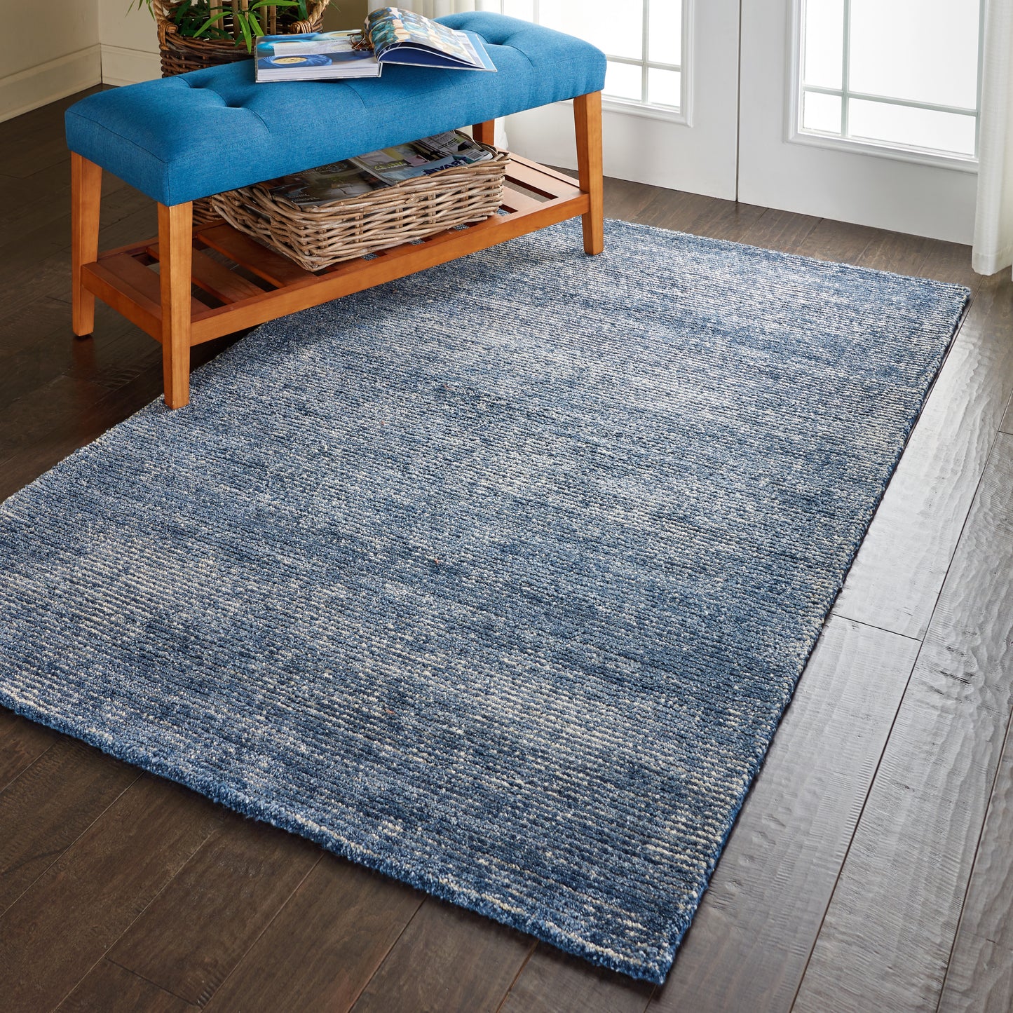 Nourison Weston 5'3" x 7'5" Aegean Blue Modern Indoor Rug