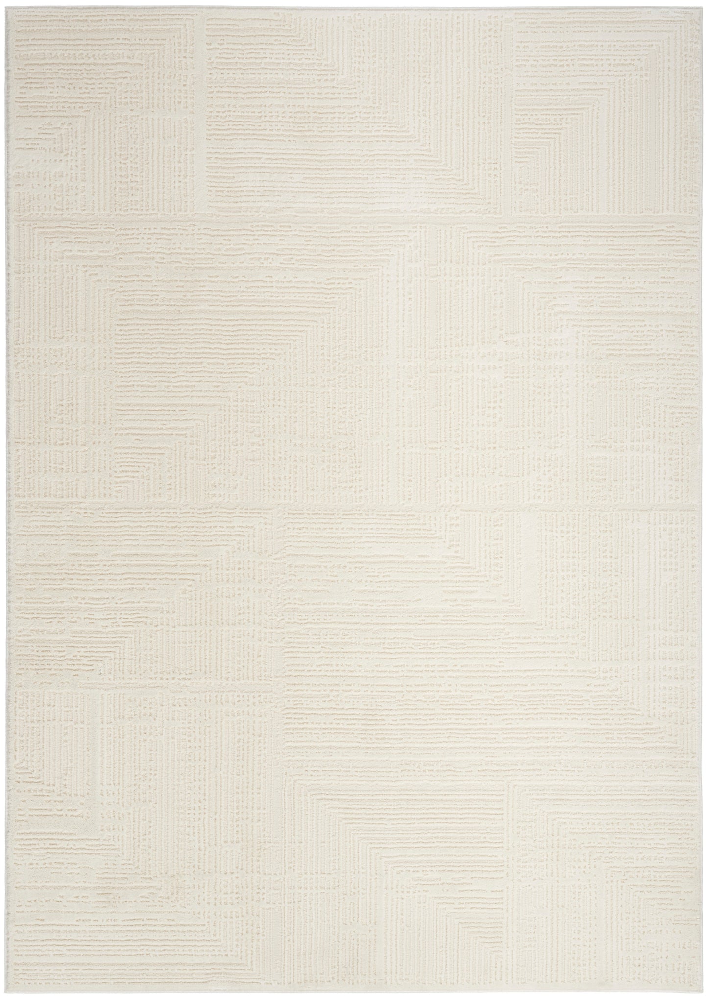 Nourison Sustainable Trends 5'3" x 7'3" Ivory Farmhouse Indoor Rug