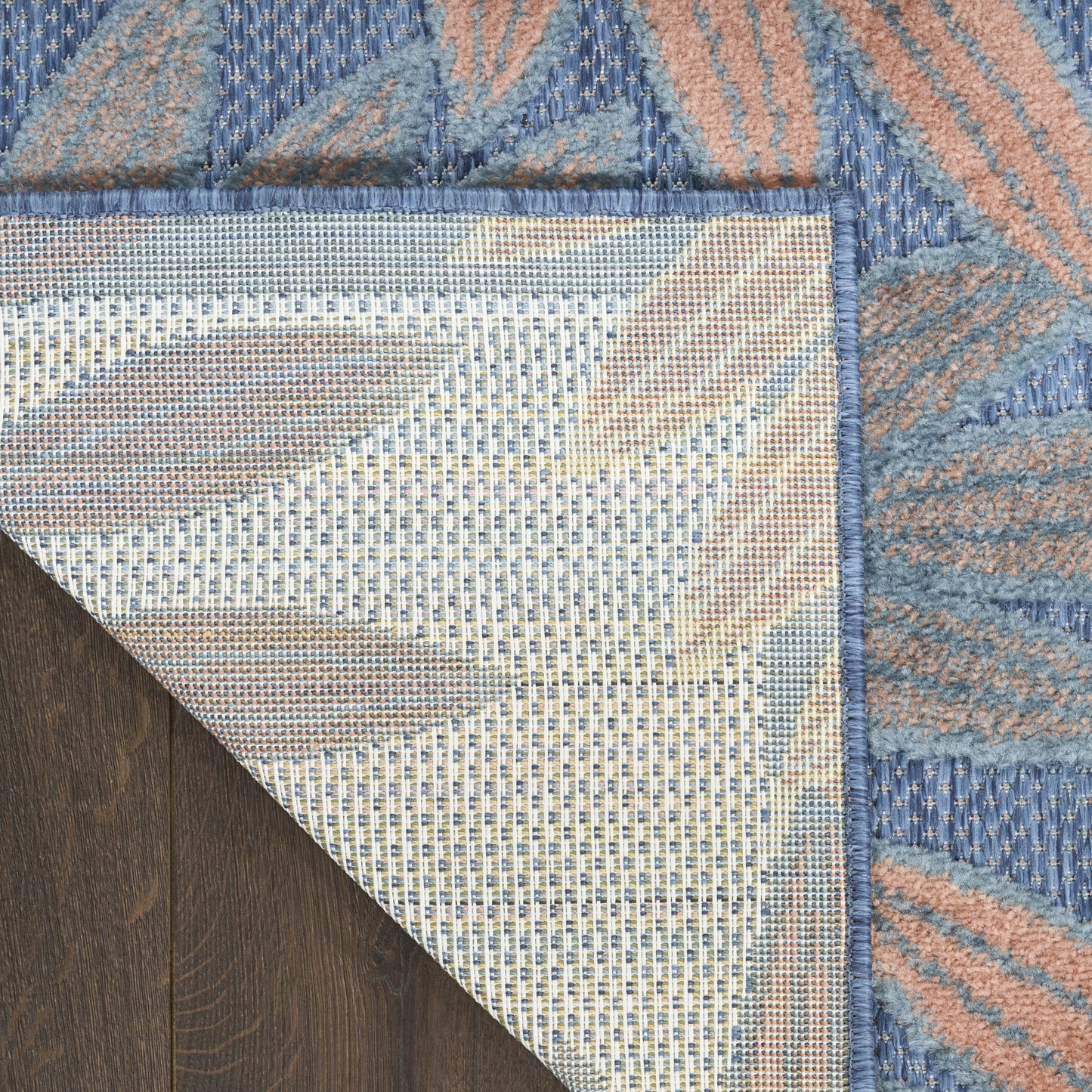 Nourison Aloha 7'10" x 10'6" Blue Rose Modern Rug