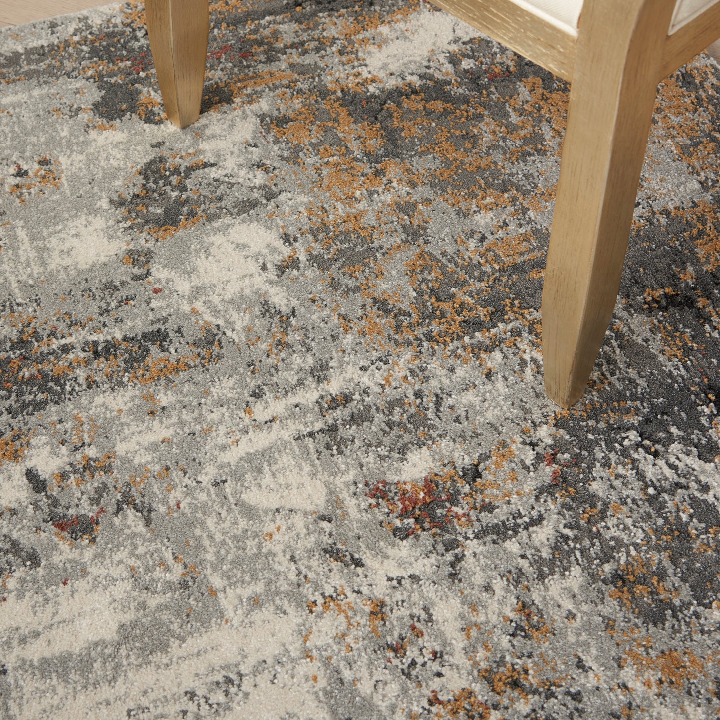 Nourison Tangra 4' x 6' Grey/Multi Modern Indoor Rug
