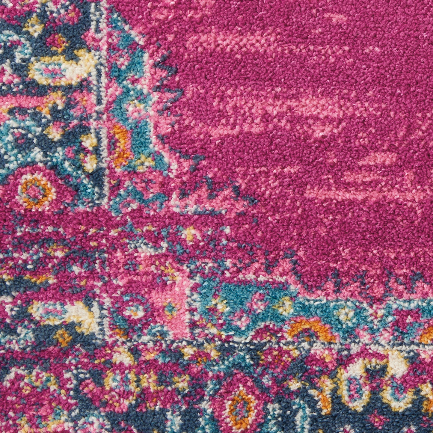 Nourison Passion 4' x Round Fuchsia Bohemian Indoor Rug