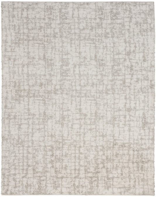 Nourison Modern Shag 7'10" x 9'10" Ivory Grey Modern Indoor Rug