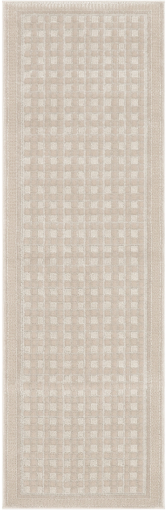 Nourison Nordic 2' x 6' Beige Modern Indoor Rug