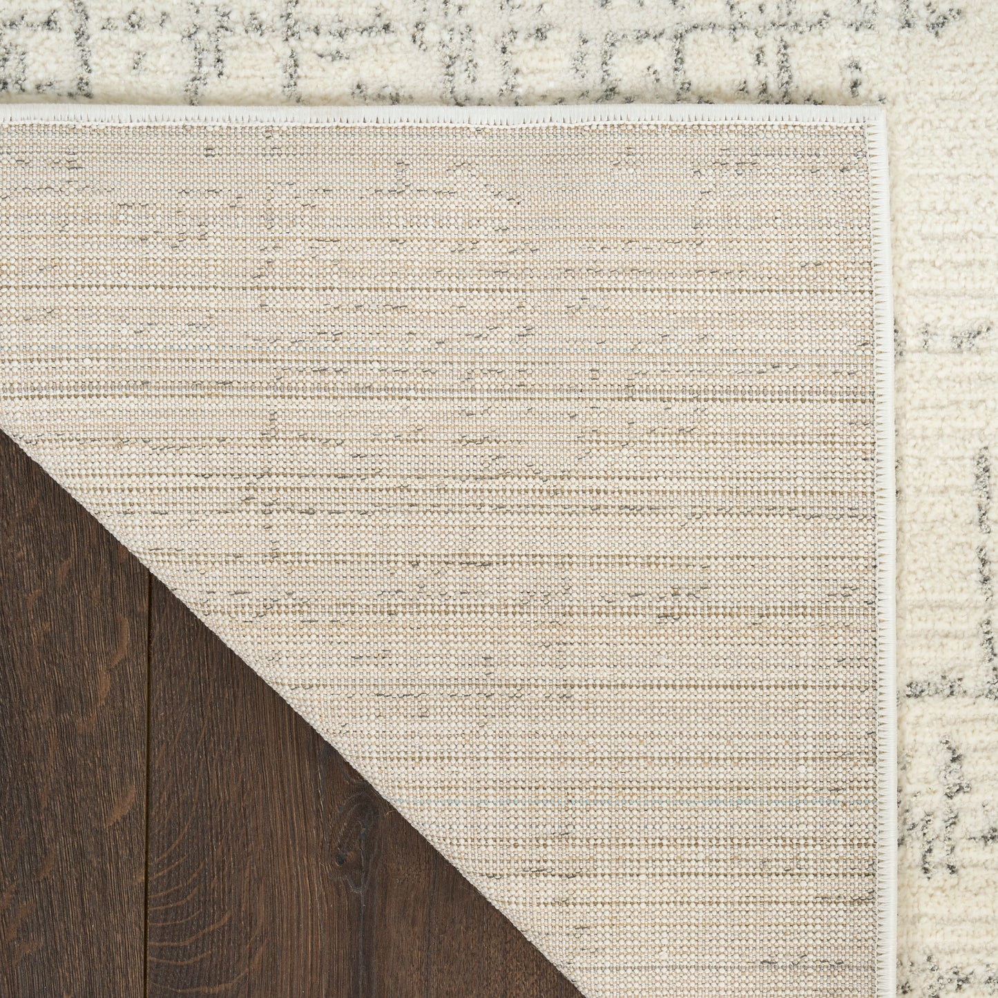 Nourison Ivory Hues 3'11" x 5'11" Ivory Grey Modern Indoor Rug