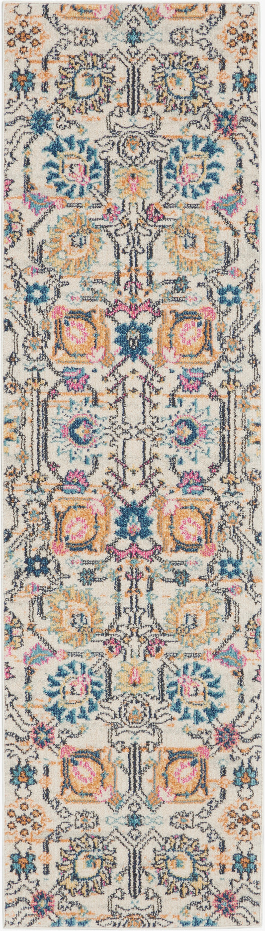 Nourison Passion 2'2" x 7'6" Ivory/Multi Bohemian Indoor Rug