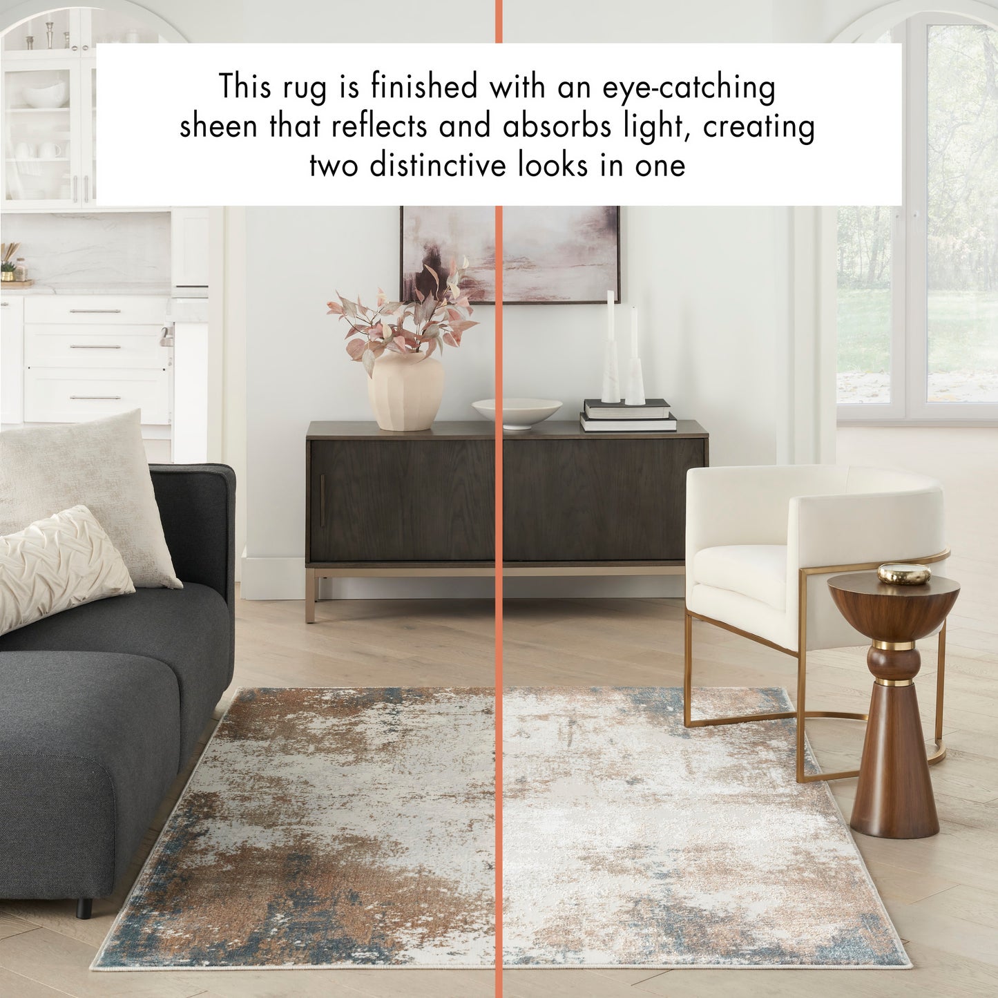 Nourison Glitz 2'3" x 7'6" Taupe/Multi Modern Indoor Rug