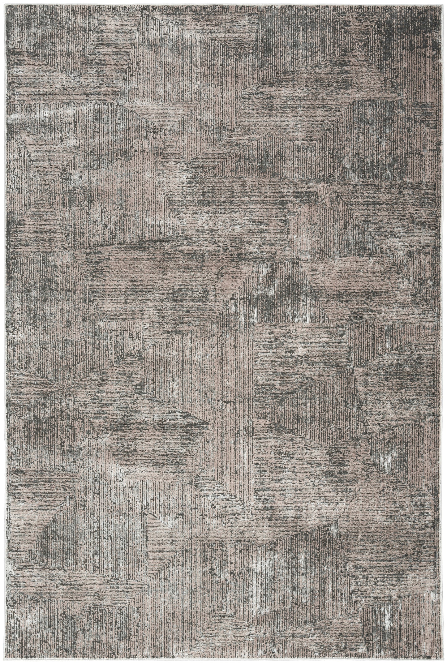 Calvin Klein CK024 Irradiant 3'11" x 5'11" Black Ivory Modern Indoor Rug