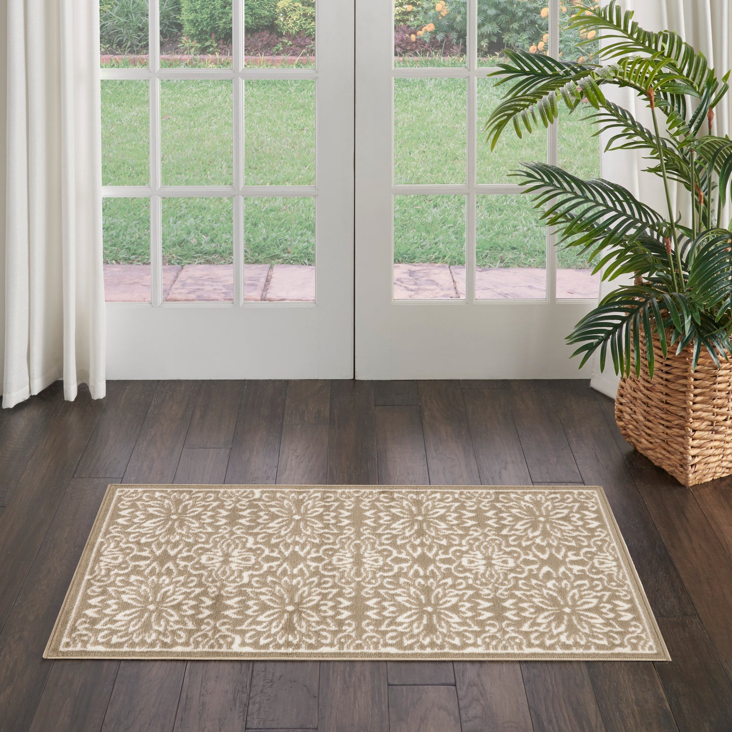 Nourison Jubilant 2' x 4' Taupe Farmhouse Indoor Rug