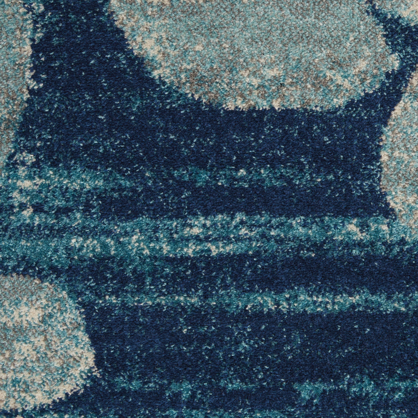 Nourison Tranquil 5'3" x 7'3" Navy/Light Blue Farmhouse Indoor Rug