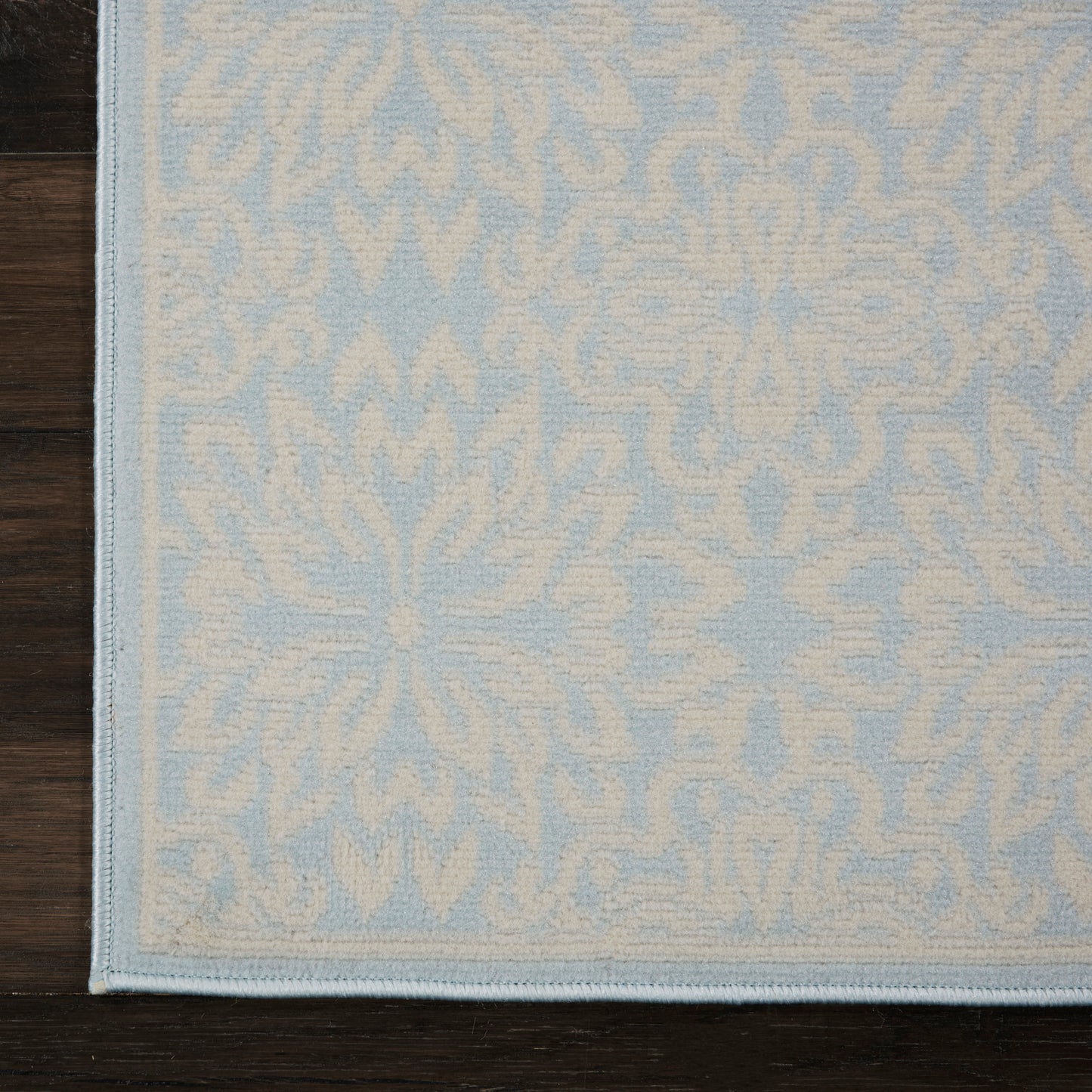 Nourison Jubilant 2'3" x 7'3" Ivory/Light Blue Farmhouse Indoor Rug