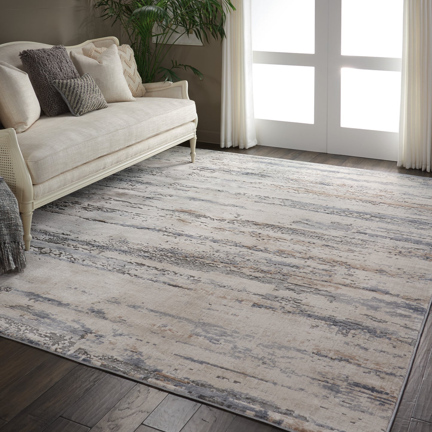 Nourison Rustic Textures 7'10" x 10'6" Beige Grey Modern Indoor Rug