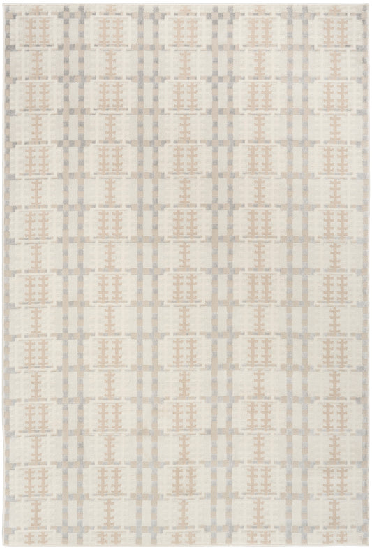 Nourison Nordic 4' x 6' Ivory Multicolor Modern Indoor Rug