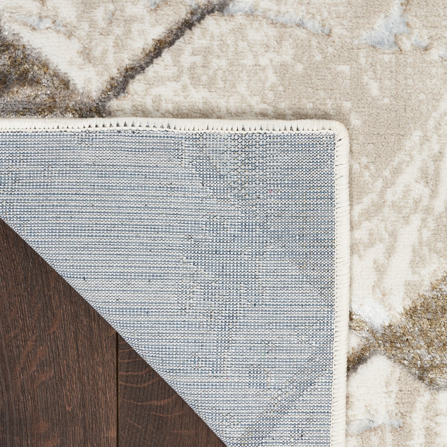 Nourison Glitz 3'11" x 5'11" Ivory/Grey Modern Indoor Rug