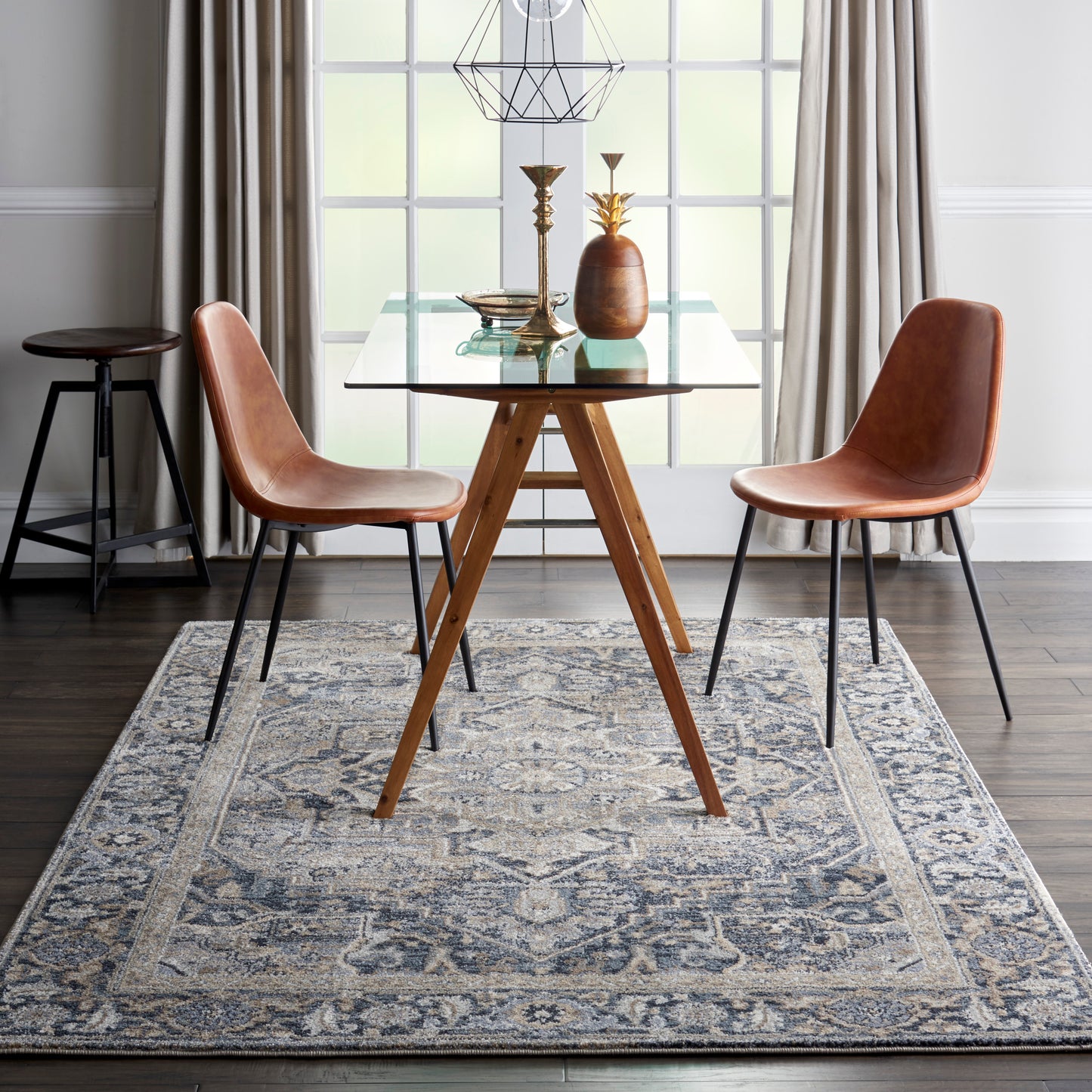 Nourison Moroccan Celebration 3'10" x 5'10" Navy Vintage Indoor Rug