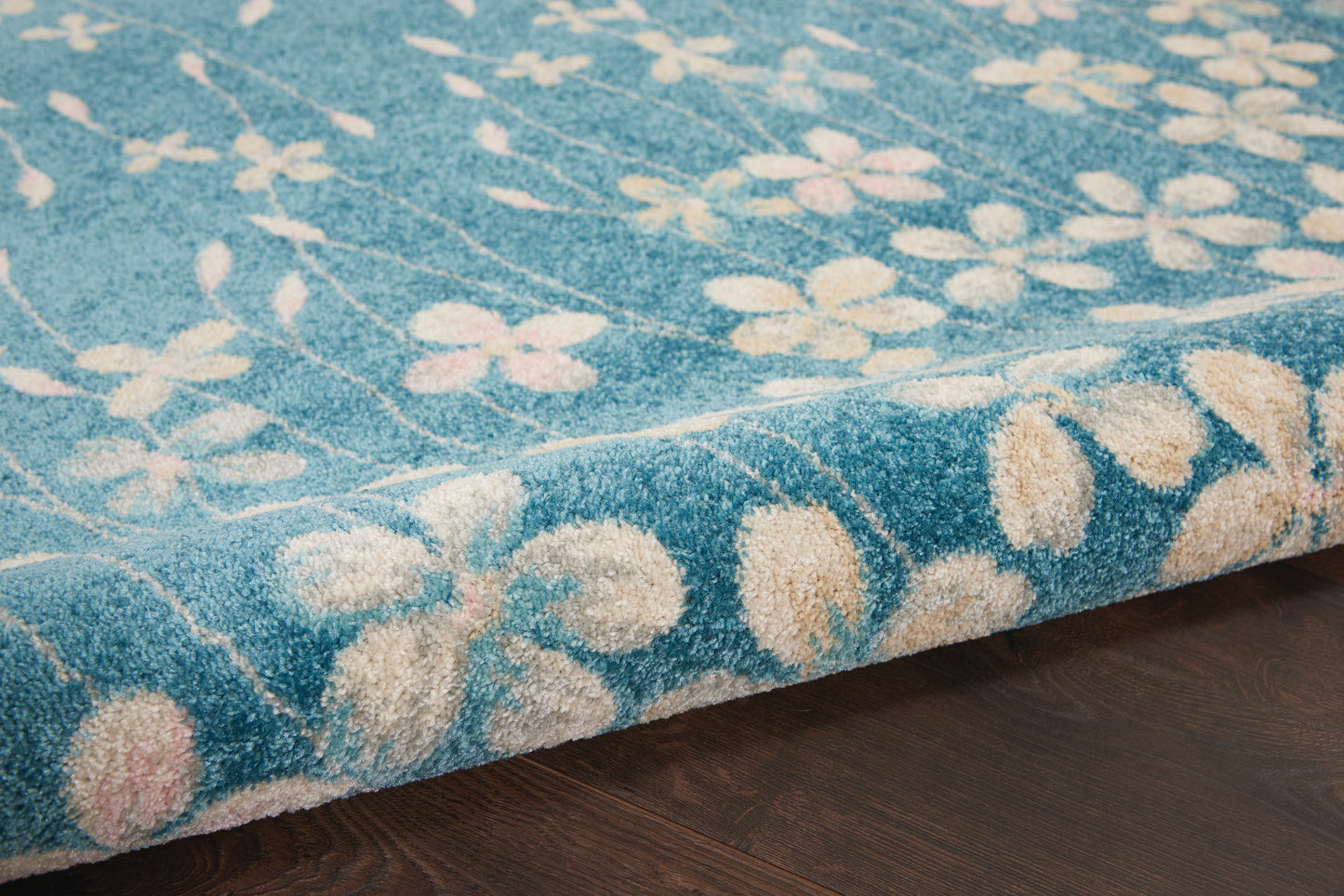 Nourison Tranquil 6' x 9' Turquoise Contemporary Indoor Rug