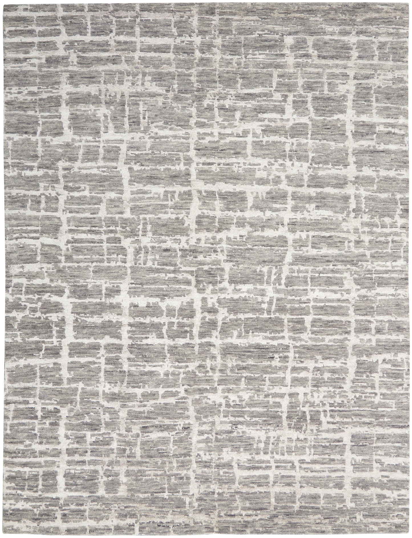 Nourison Luna 7'9" x 9'9" Grey Silver Modern Indoor Rug