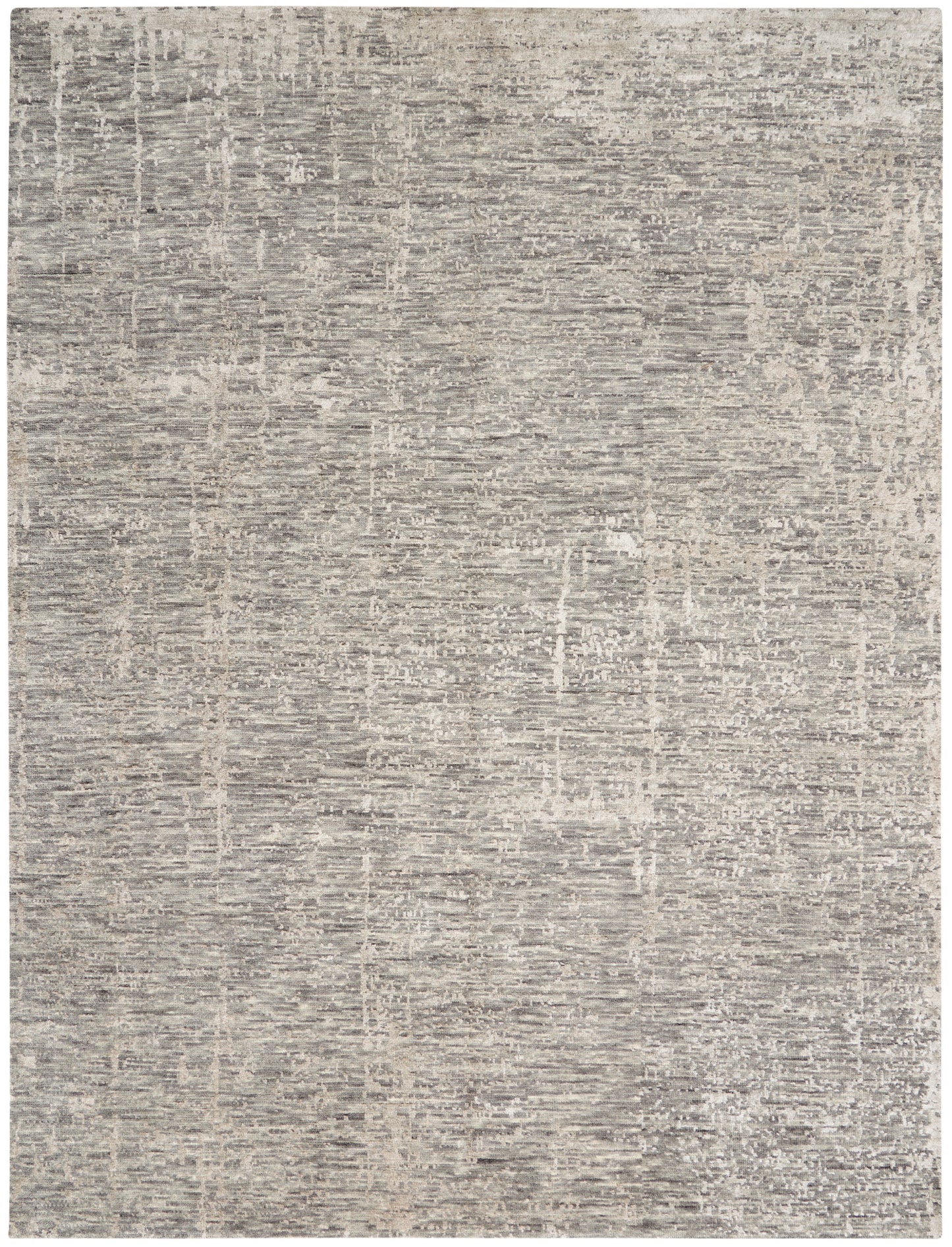 Nourison Luna 7'9" x 9'9" Grey Silver Modern Indoor Rug