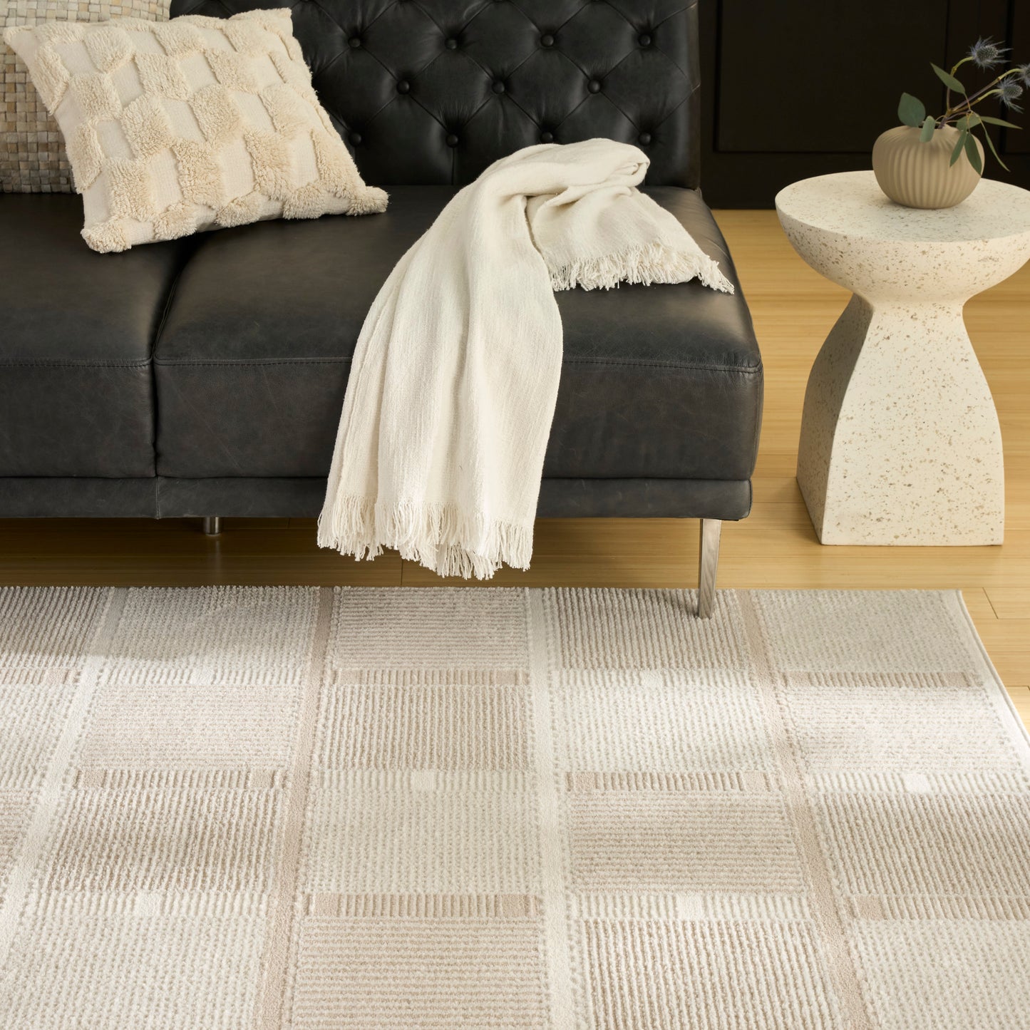 Nourison Nordic 8' x 10' Ivory Taupe Modern Indoor Rug