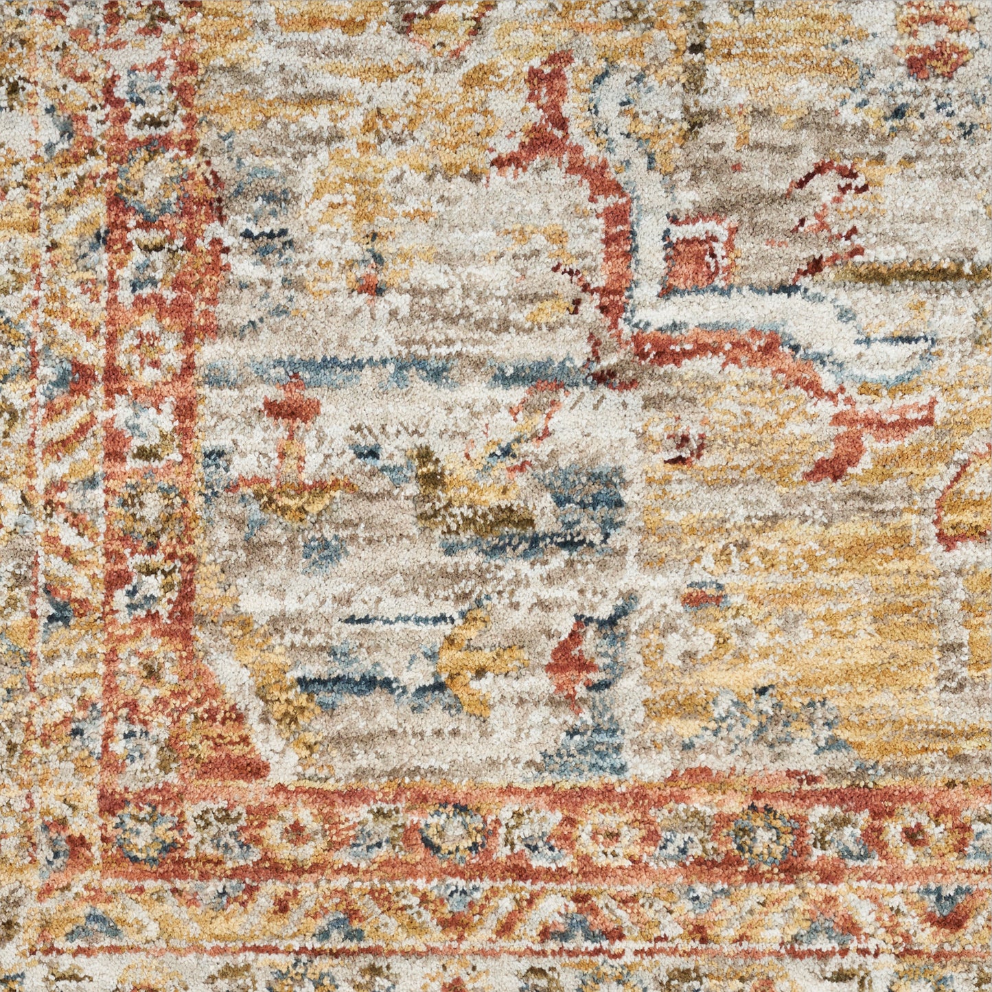 Nourison Sahar 9'3" x 12'7" Ivory Rust Vintage Indoor Rug