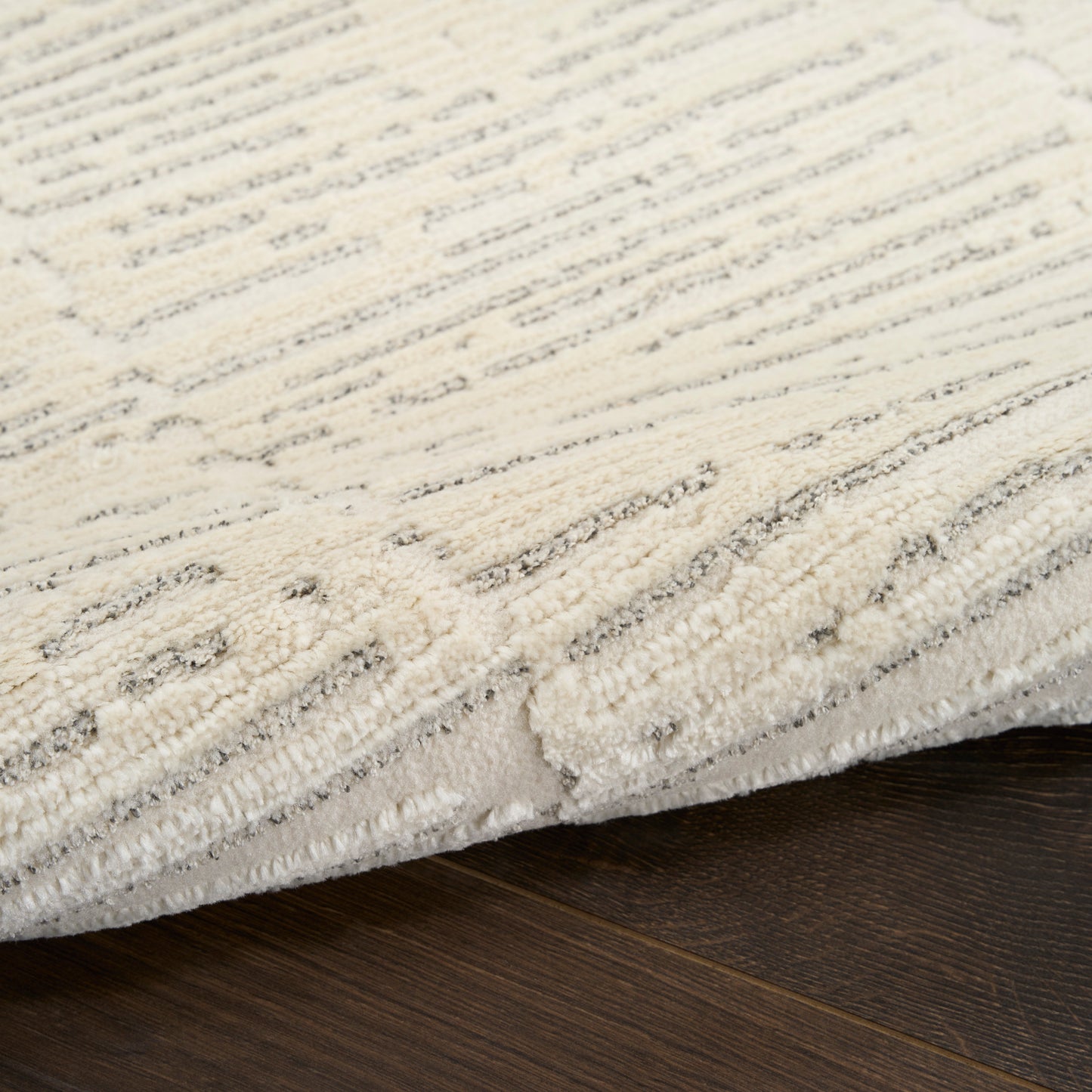 Nourison Ivory Hues 3'11" x 5'11" Ivory Grey Modern Indoor Rug